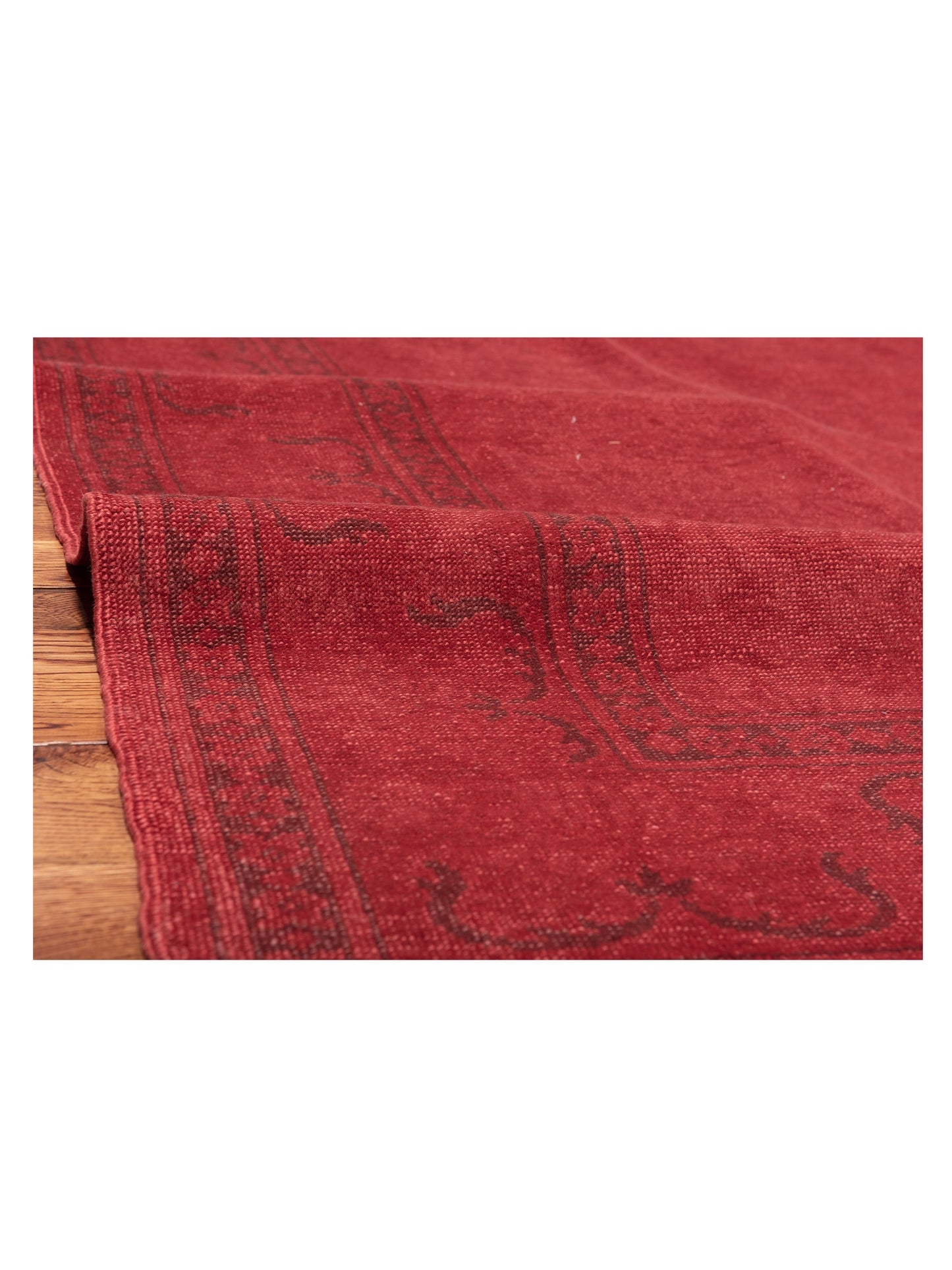 Vintage 79160 Red 9x11 Hand Knotted Rug