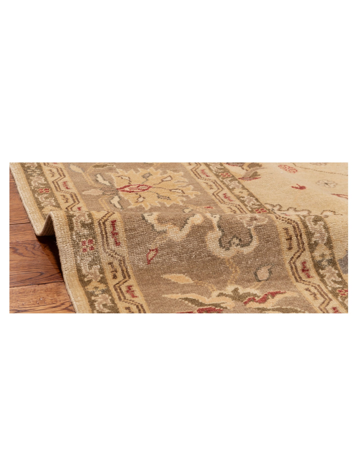 Turkish Elvan Zerya Camel Brown 9.1x11.11 Hand Knotted Rug