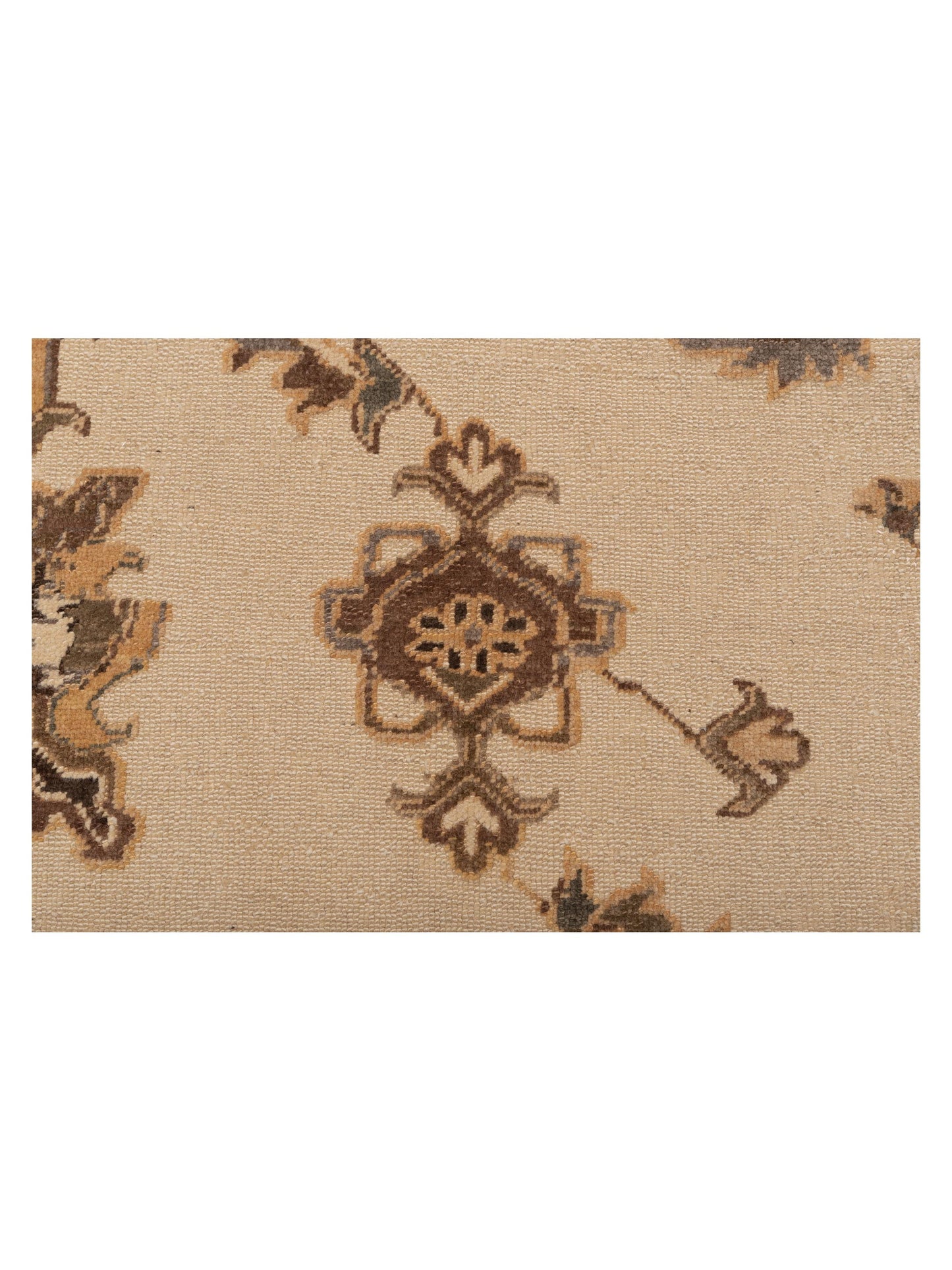 Turkish Elvan 79177 Ivory Gold 8.5x10.7 Hand Knotted Rug