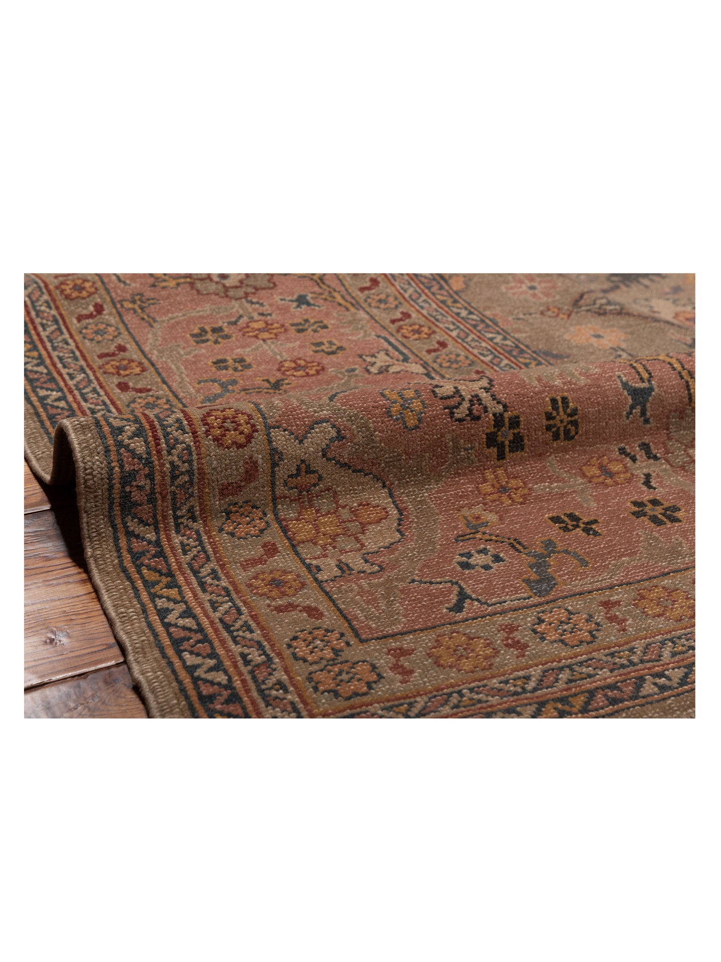 Turkish Elvan 79474 Silver Pink 11.1x18.4 Hand Knotted Rug