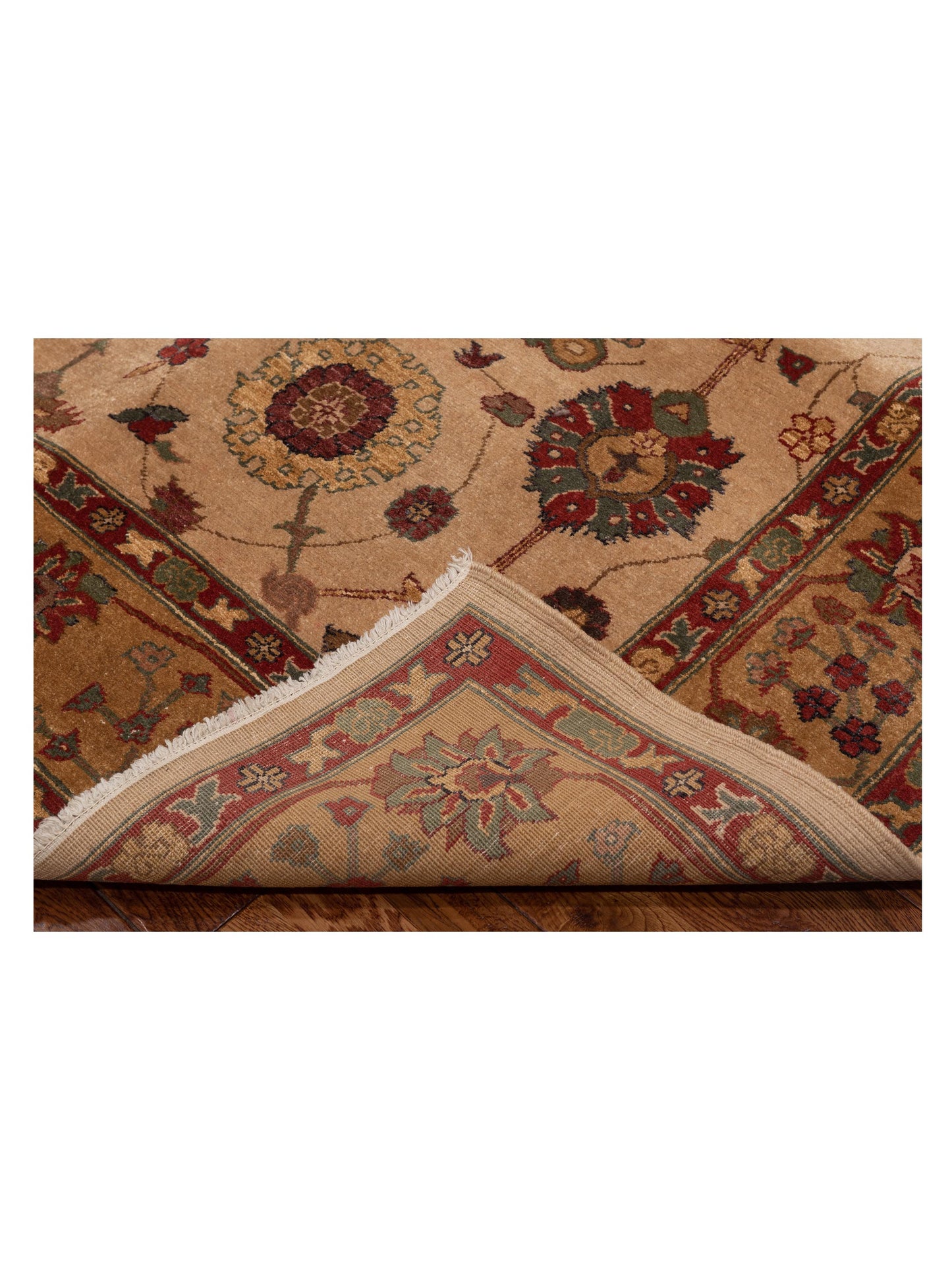 Elvan Turku Beige Gold 6x9 Hand Knotted Rug