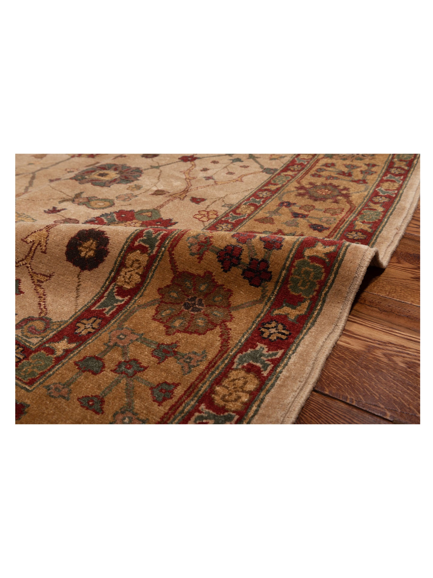 Elvan Turku Beige Gold 6x9 Hand Knotted Rug