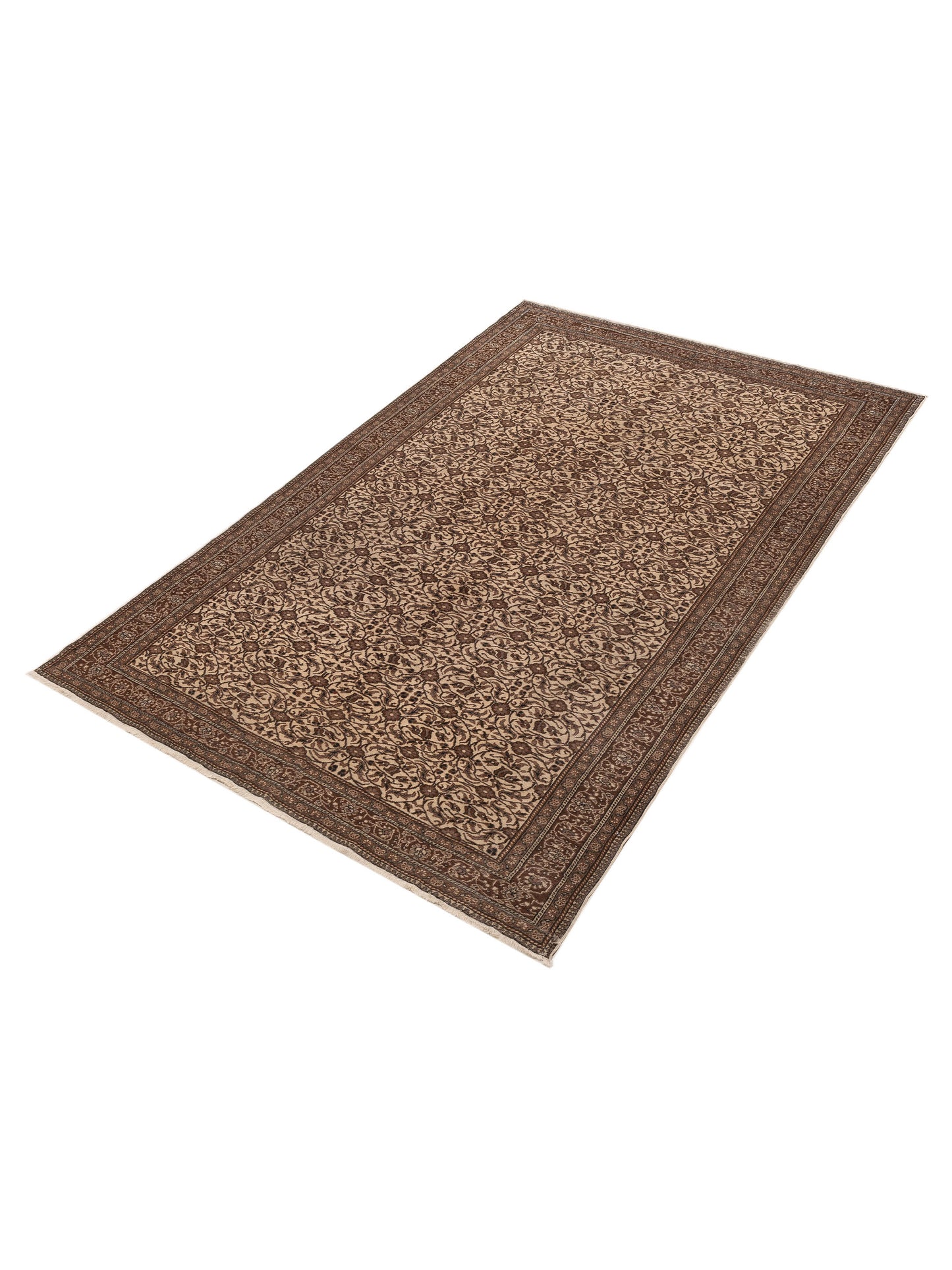 Sivas 79797 Ivory Brown 6.4x9.8 Hand Knotted Rug
