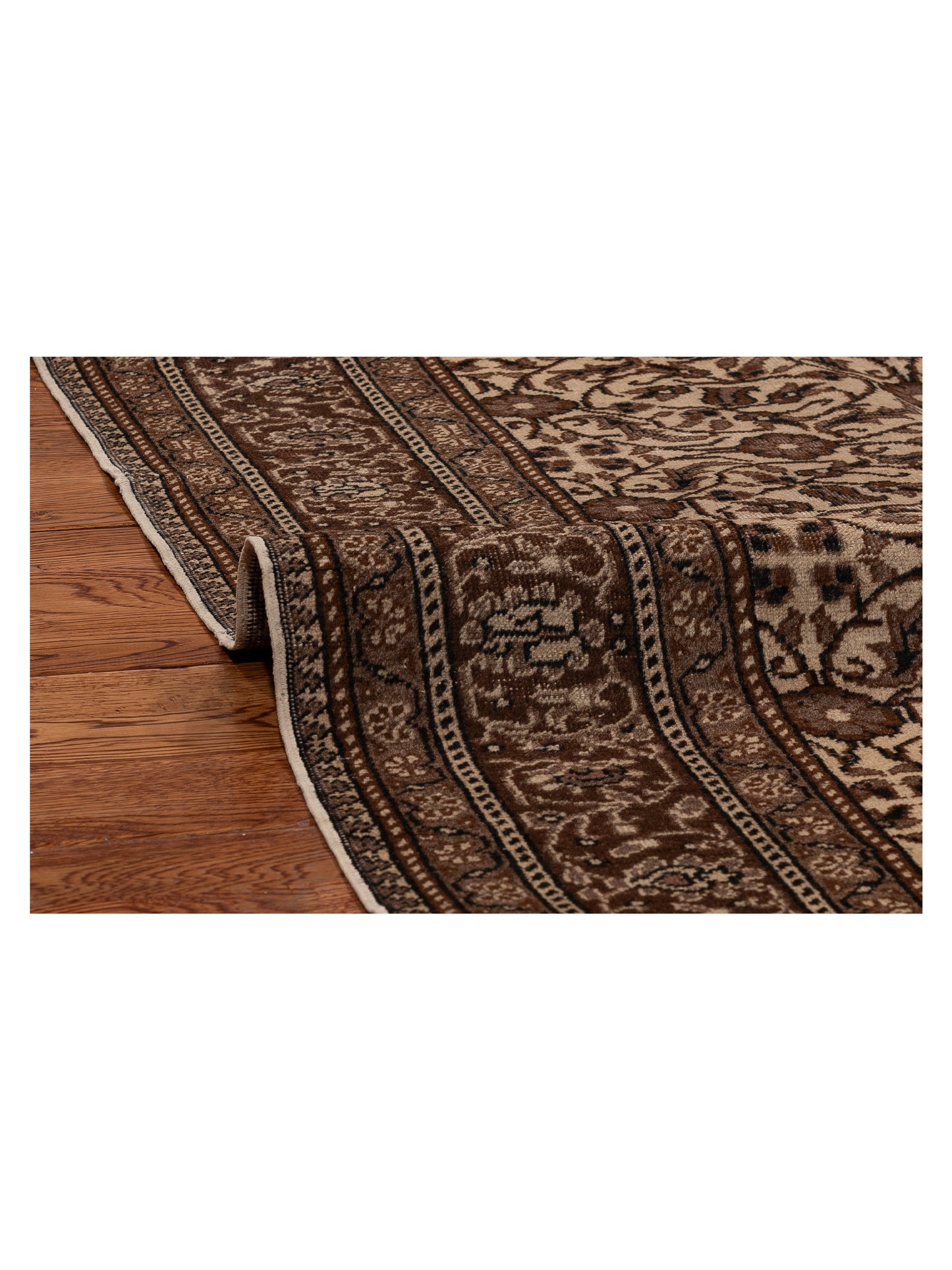 Sivas 79797 Ivory Brown 6.4x9.8 Hand Knotted Rug