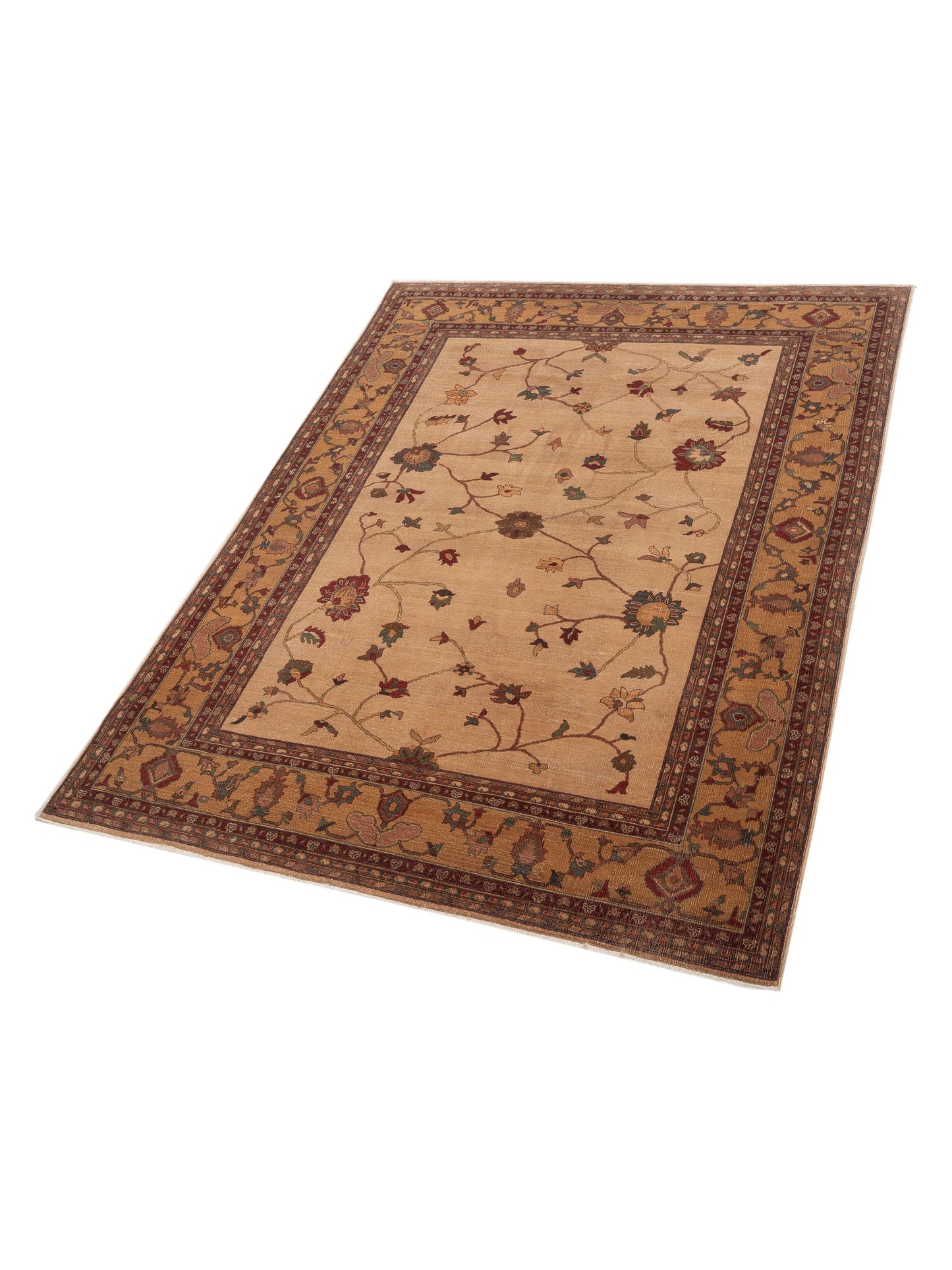Elvan Serin Beige Gold 7.10x10.1 Hand Knotted Rug