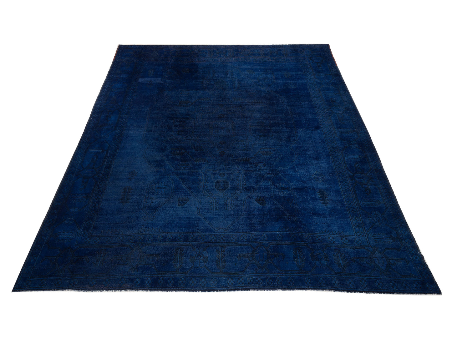 Vintage 79871 Indigo 13.6x15.2 Hand Knotted Rug