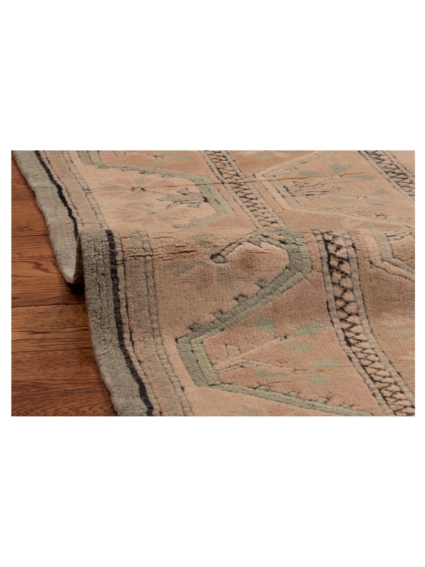 Milas 79918 Beige Silver 5.7x7.3 Hand Knotted Rug