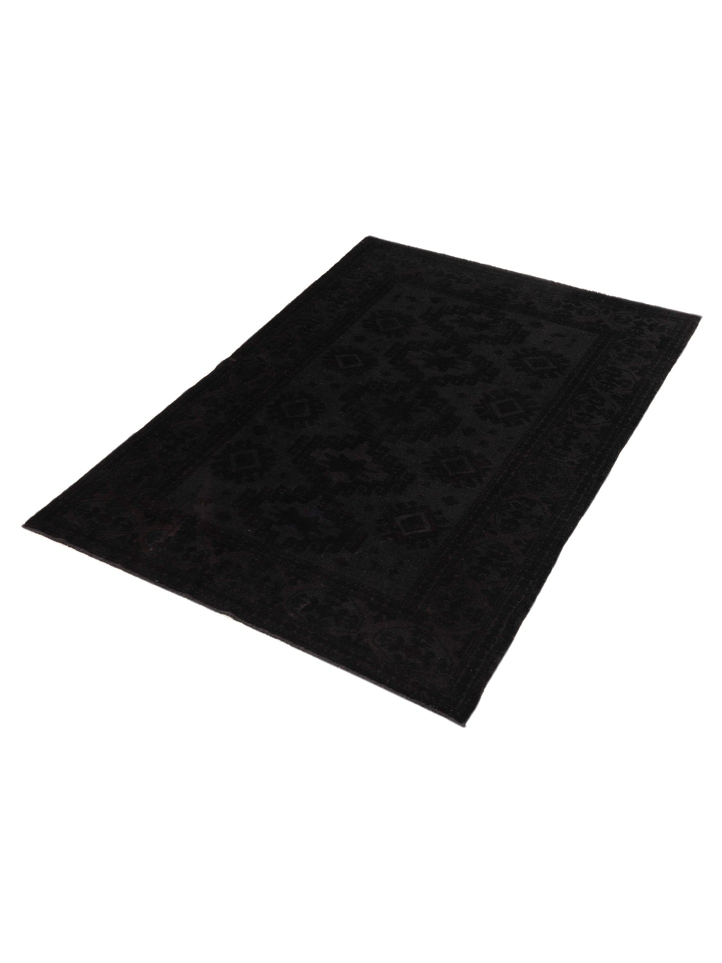 Elvan Nevaz Black 5.7x7.8 Hand Knotted Rug