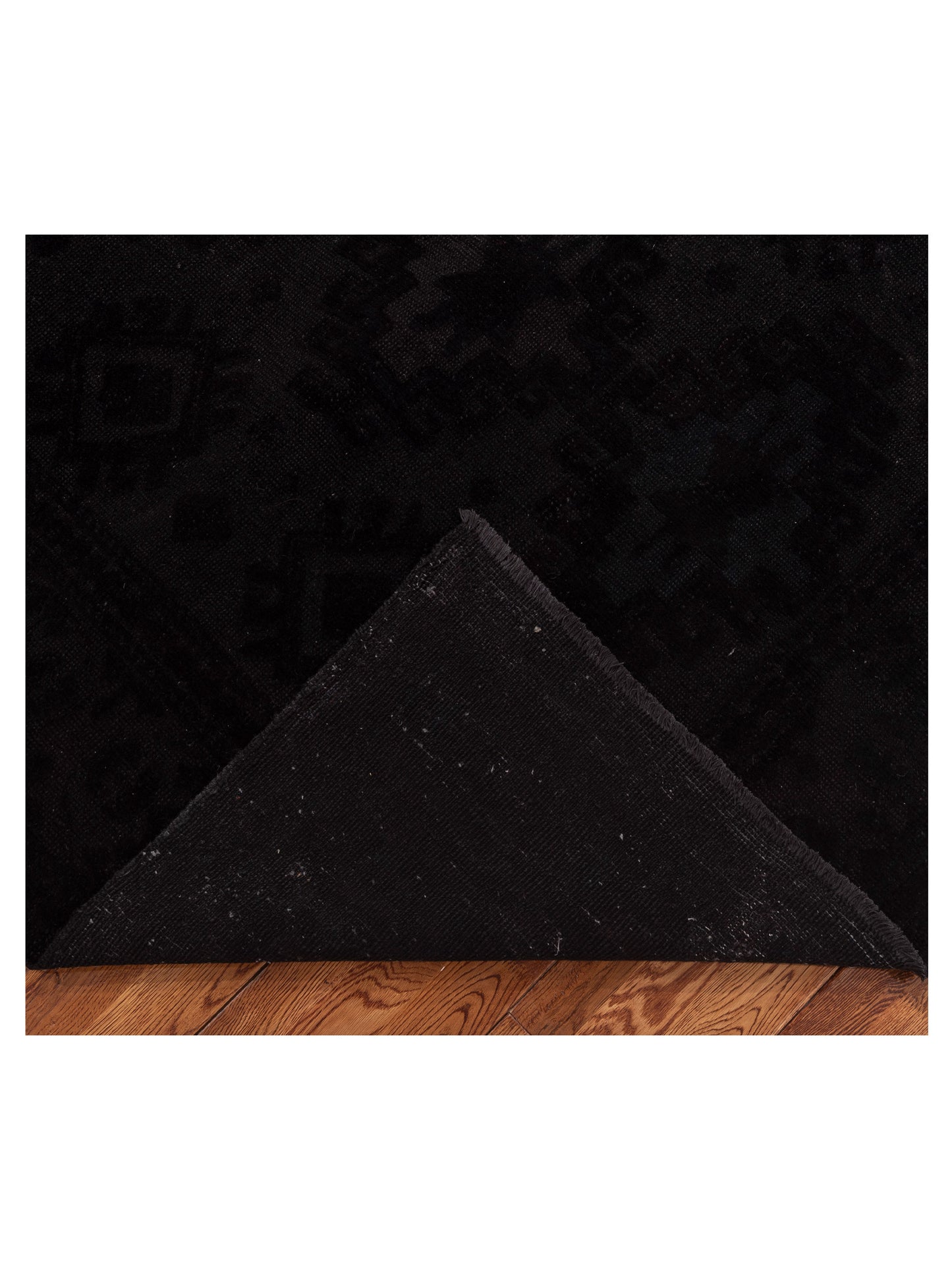 Elvan Nevaz Black 5.7x7.8 Hand Knotted Rug