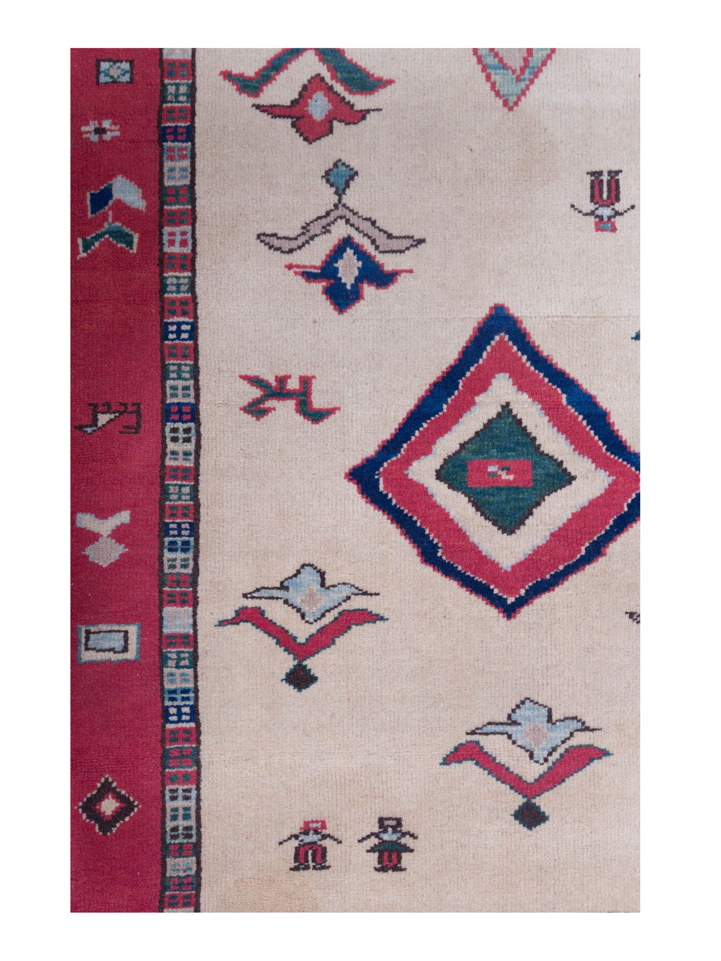 Milas 80084 Ivory Rust 3.1x3.11 Hand Knotted Rug