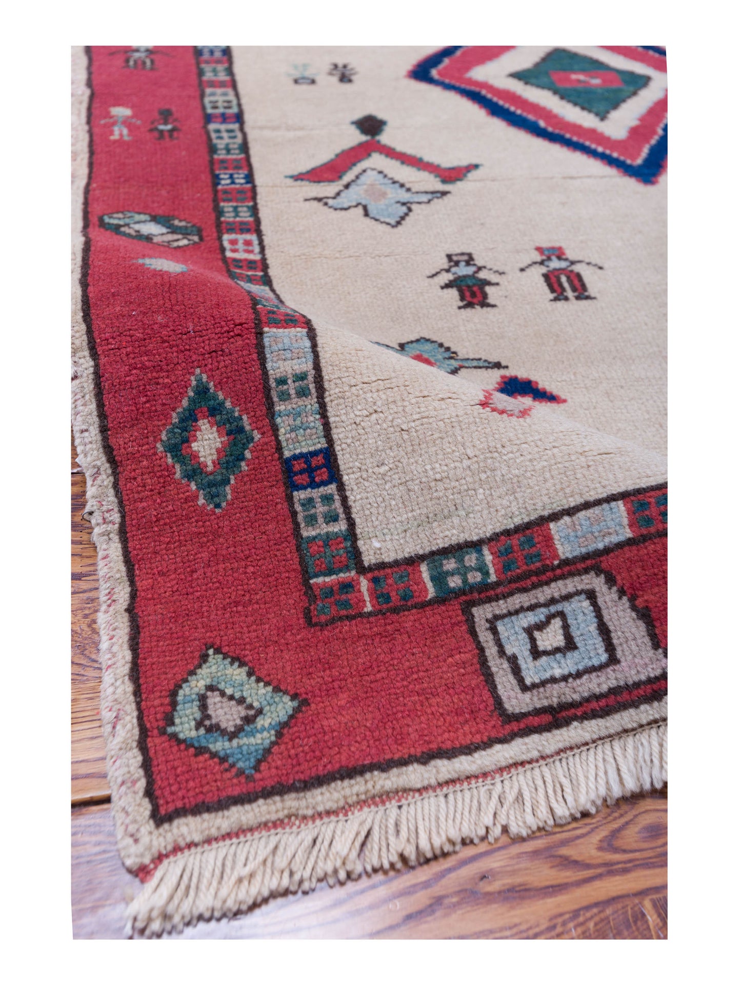 Milas 80084 Ivory Rust 3.1x3.11 Hand Knotted Rug