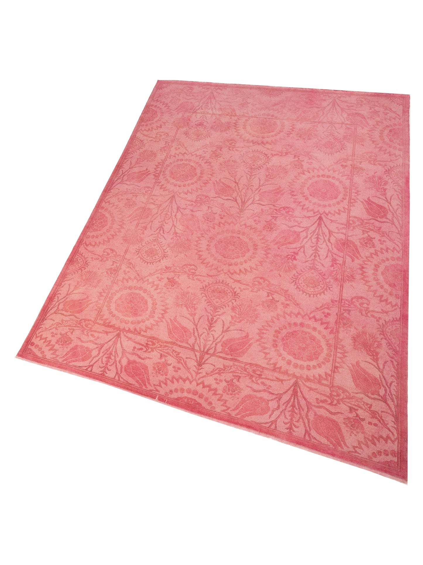 Vintage 80263 Pink 9.2x12.10 Hand Knotted Rug