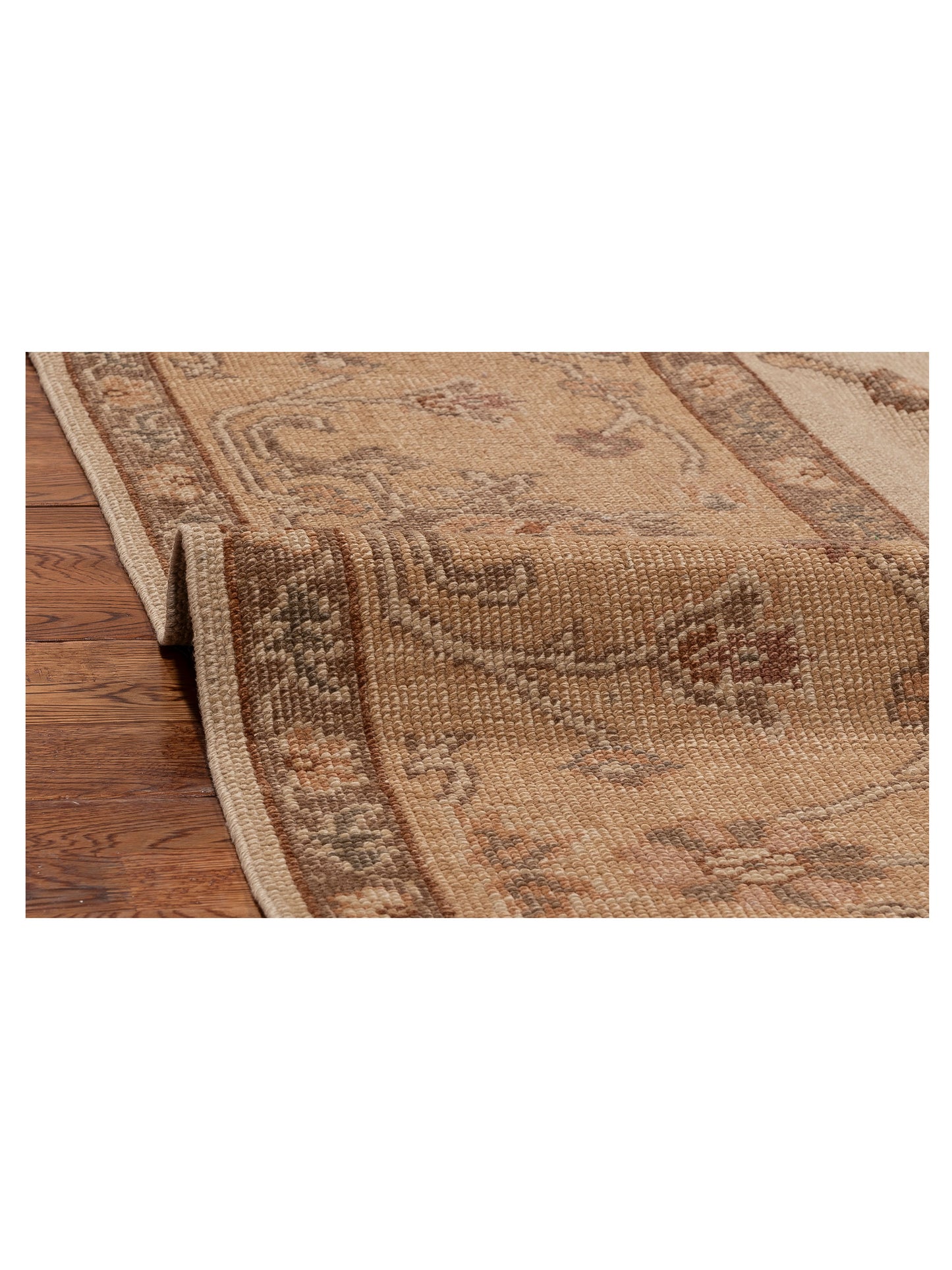 Anadol Oushak Gulperi Ivory Gold 9.3x11.10 Hand Knotted Rug