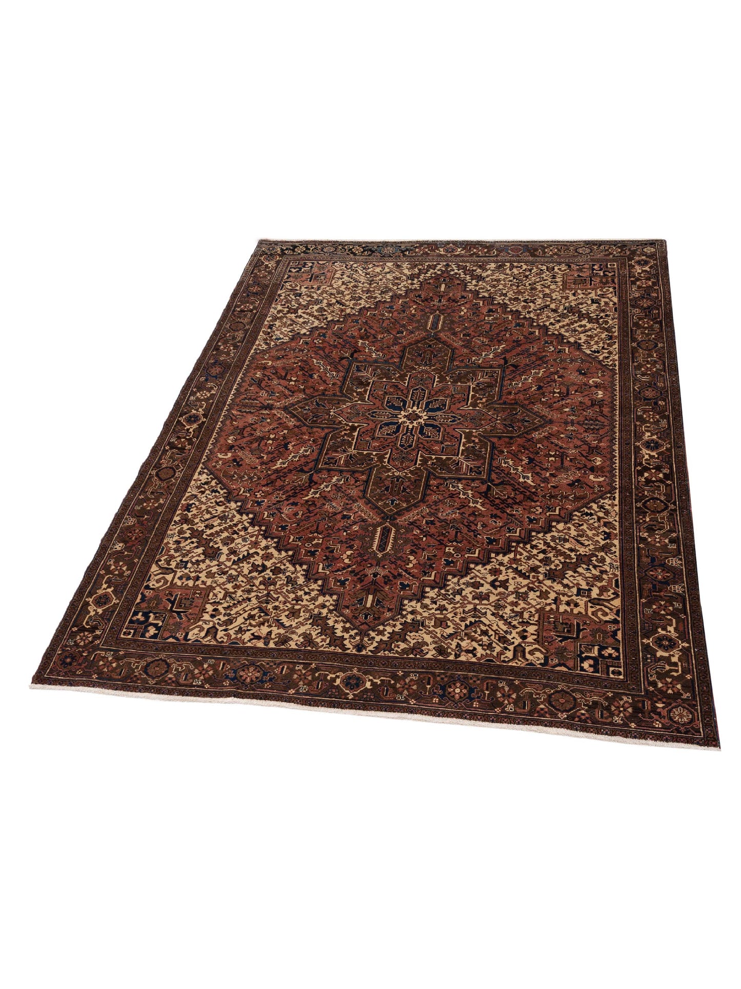 Antique Heirloom 80619 Brick Brown 10.2x12.6 Hand Knotted Rug