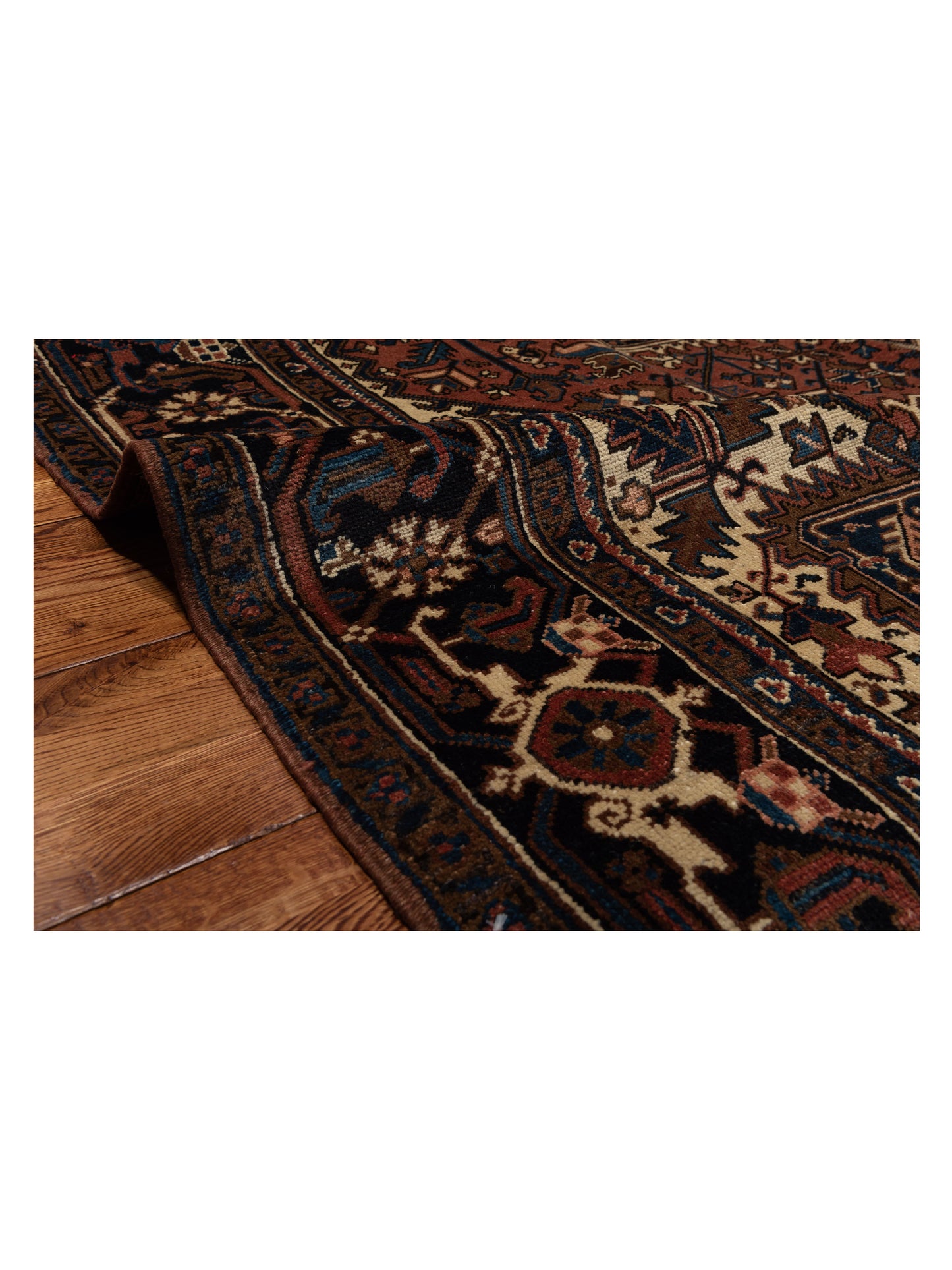 Antique Heirloom 80622 Rust Charcoal 8.6x10.8 Hand Knotted Rug