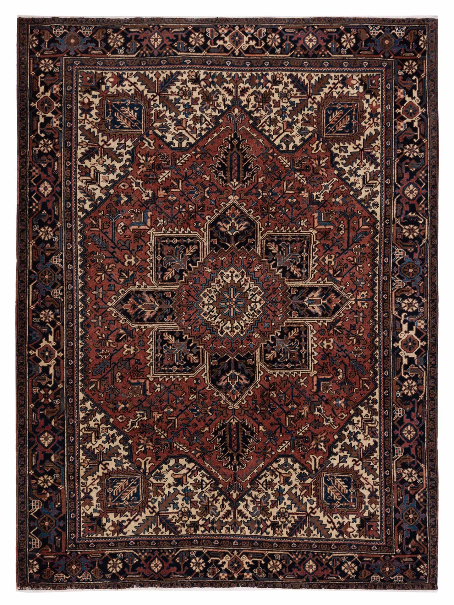 Pasha Antique Heirloom Rust Charcoal Traditional