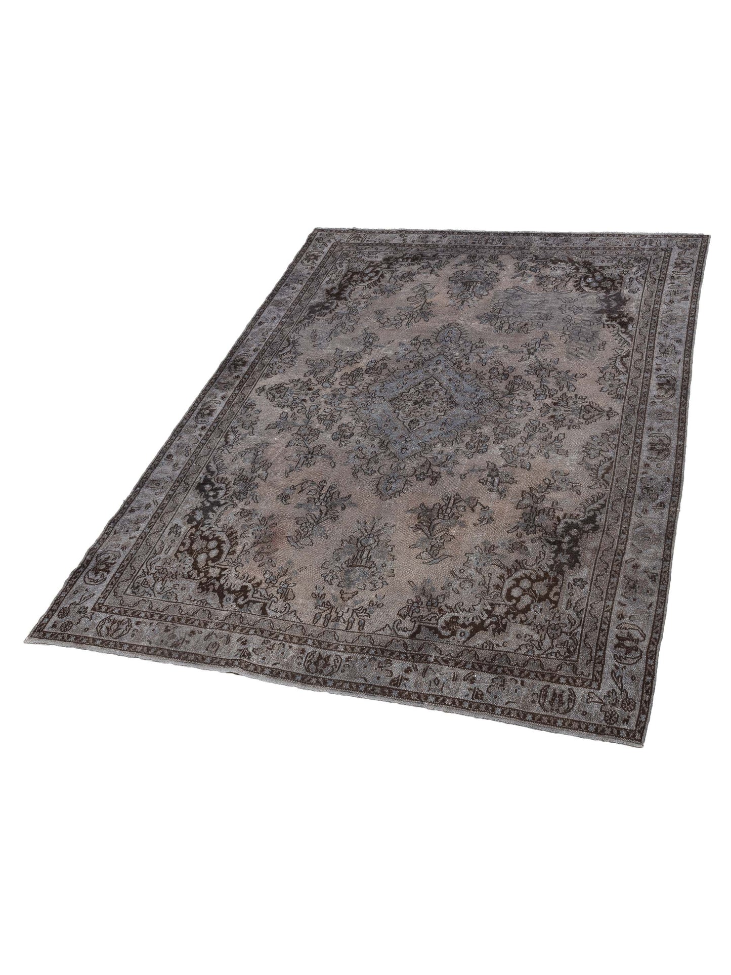 Vintage 80628 Gray 8.7x11.8 Hand Knotted Rug
