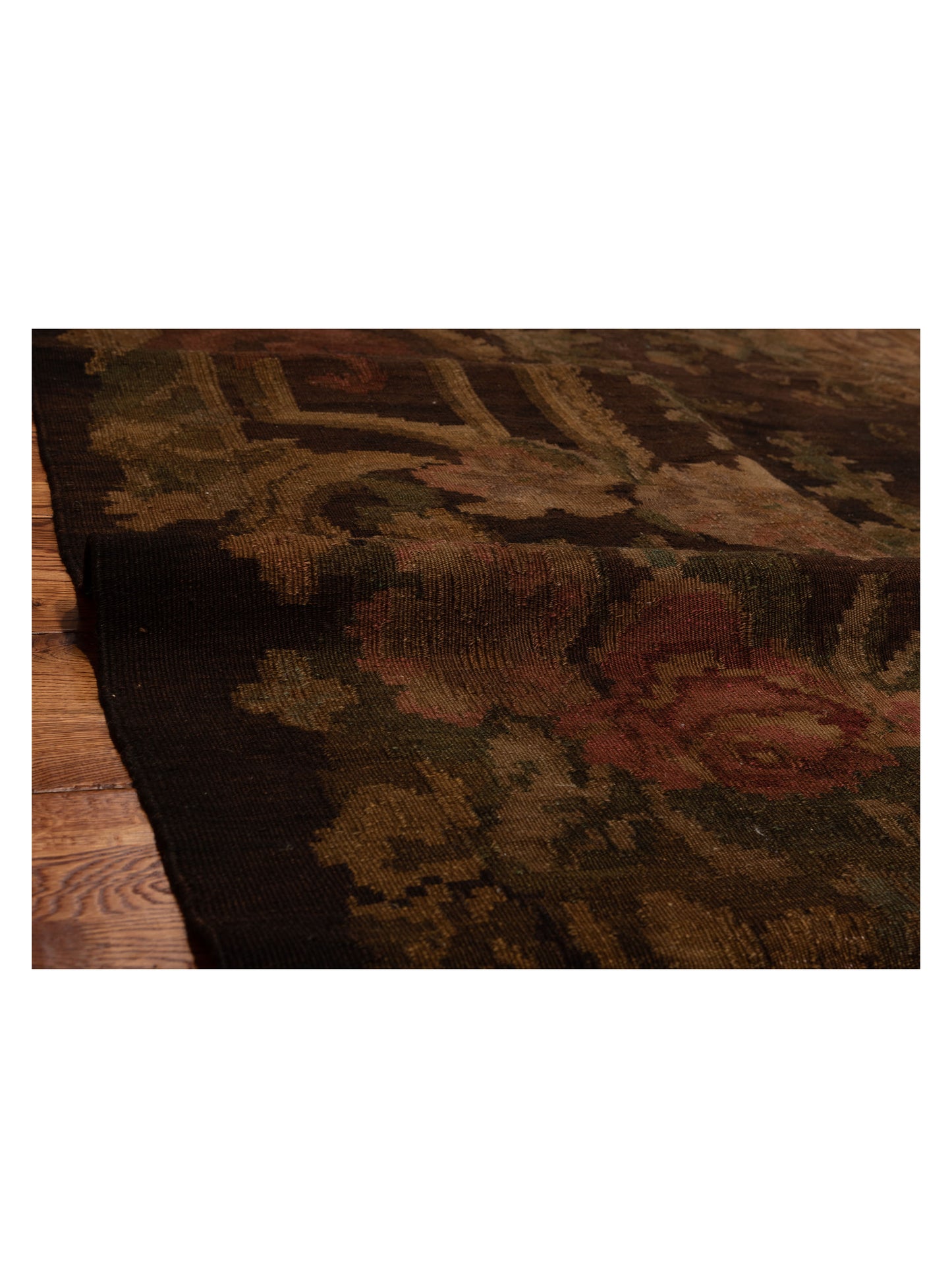 Old Basserabian Kilim 80878 Black Black 8.1x13 Hand Woven Rug