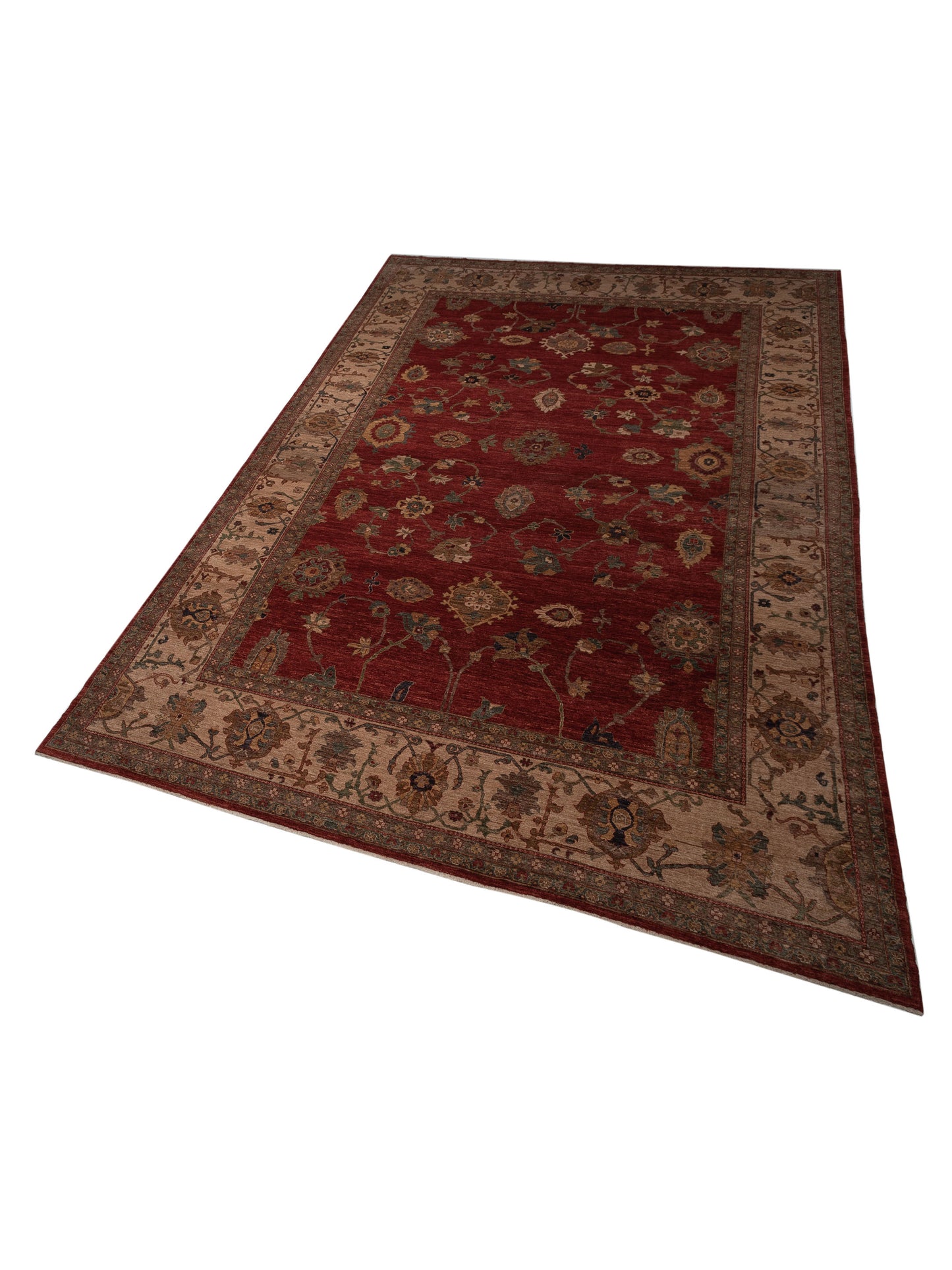 Elvan Nurgul Red Ivory 12x17.10 Hand Knotted Rug