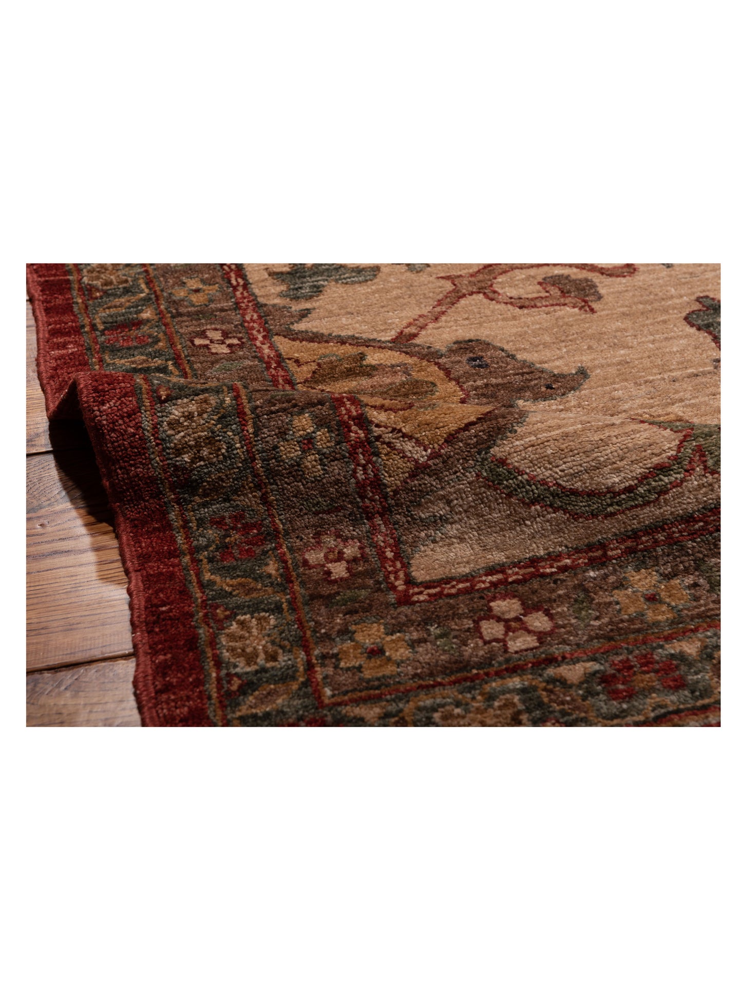 Elvan Nurgul Red Ivory 12x17.10 Hand Knotted Rug