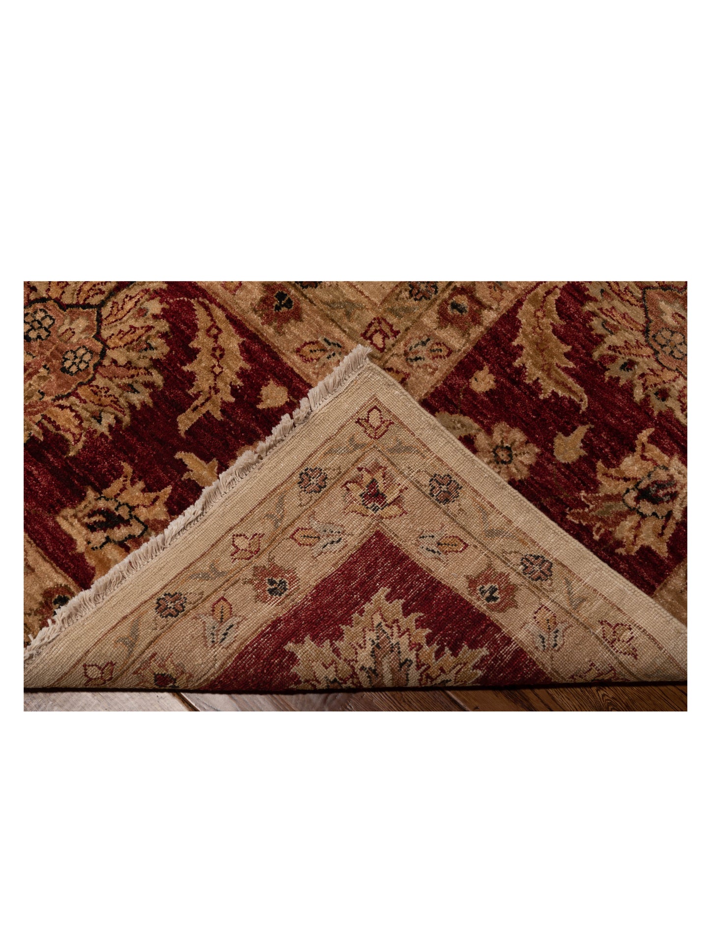 Ghazani 81154 Ivory Red 12x18 Hand Knotted Rug