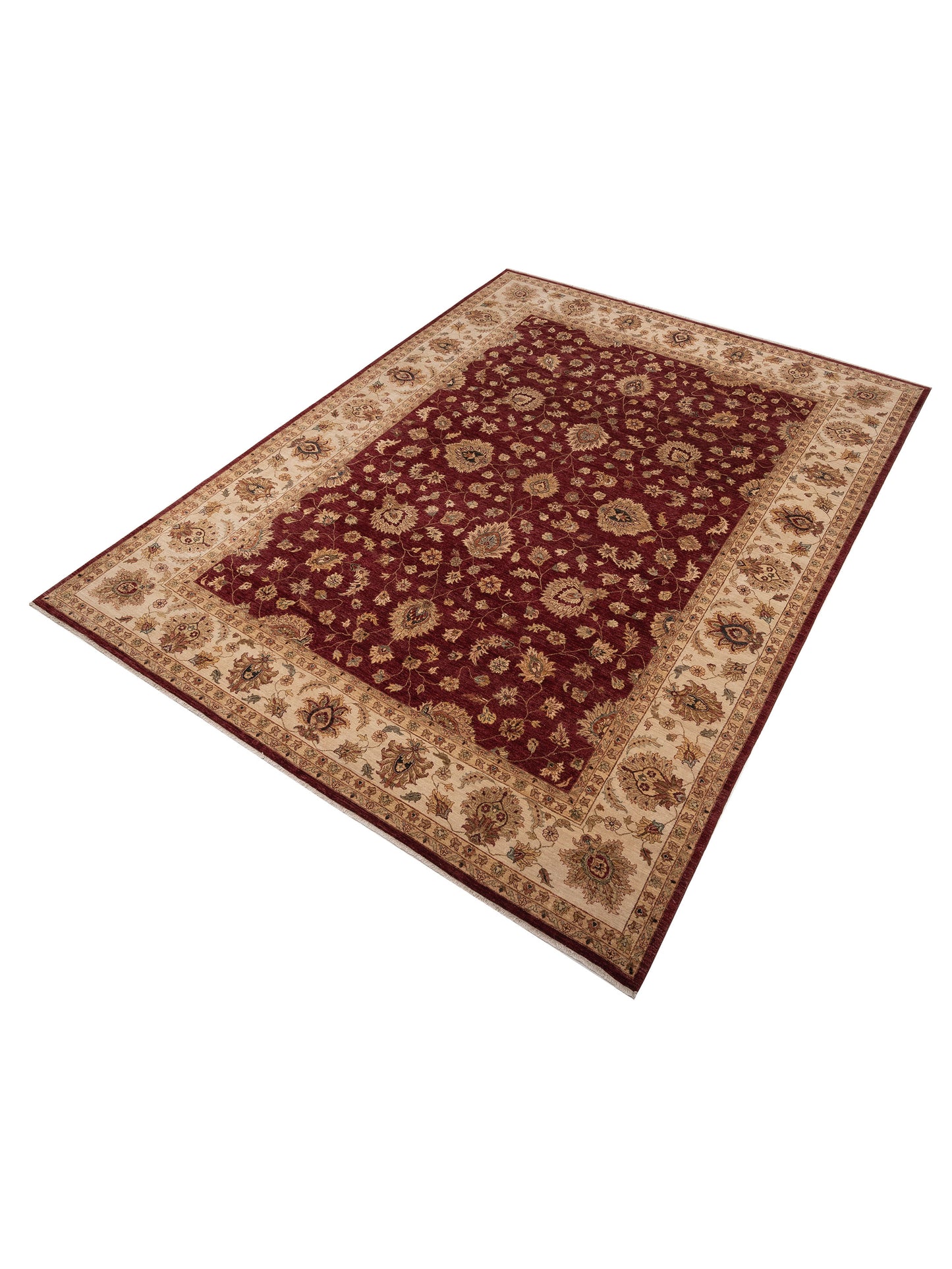 Ghazani 81173 Red Ivory 11.11x15.11 Hand Knotted Rug