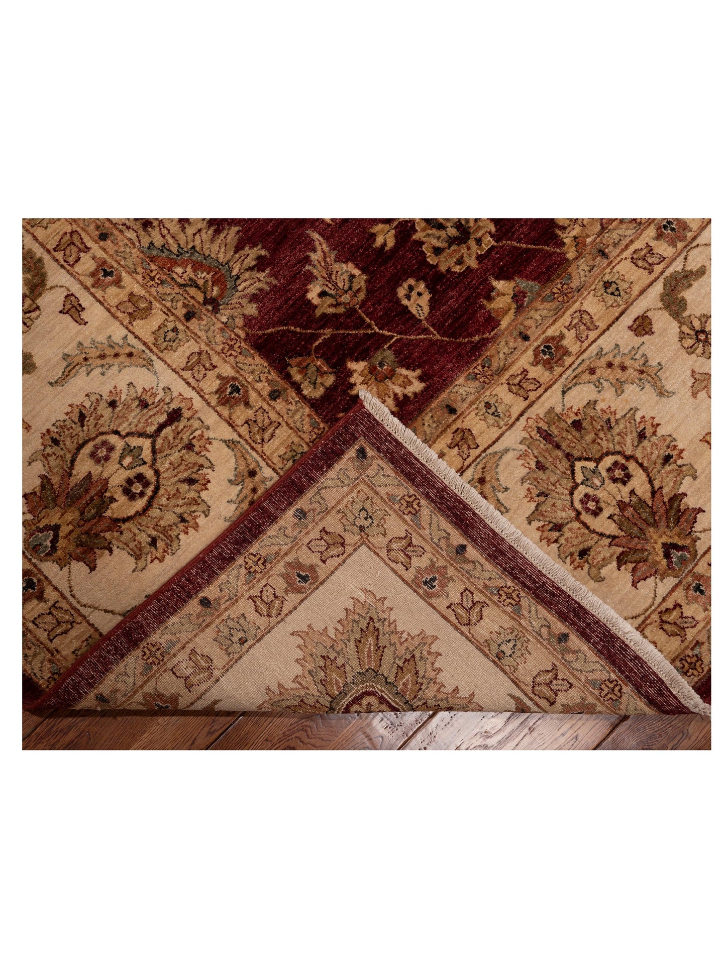 Ghazani 81173 Red Ivory 11.11x15.11 Hand Knotted Rug