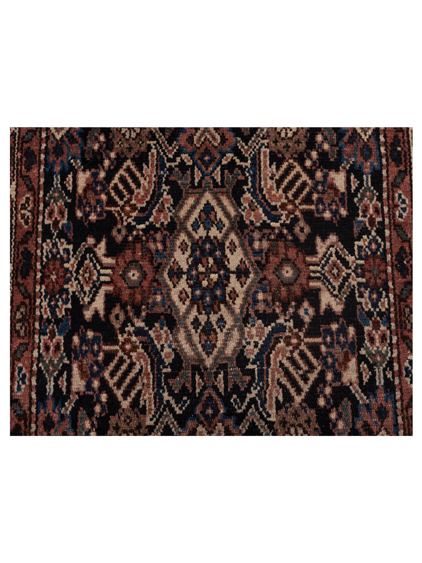 Antique Heirloom 81212 Brown Ivory 3.4x9.4 Hand Knotted Rug