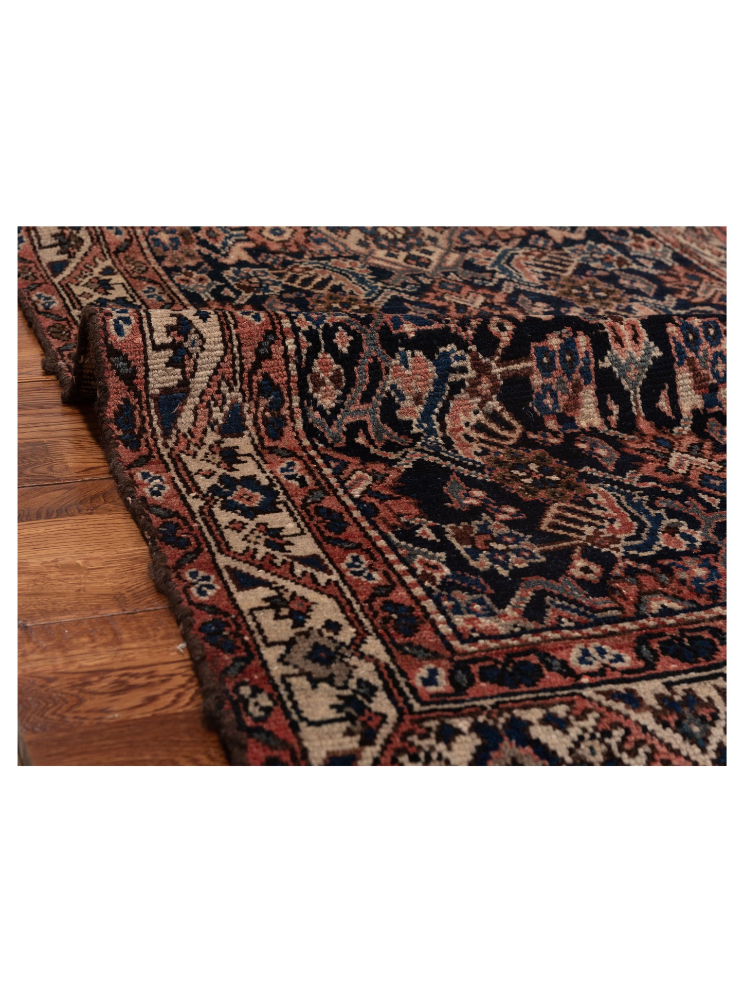 Antique Heirloom 81212 Brown Ivory 3.4x9.4 Hand Knotted Rug