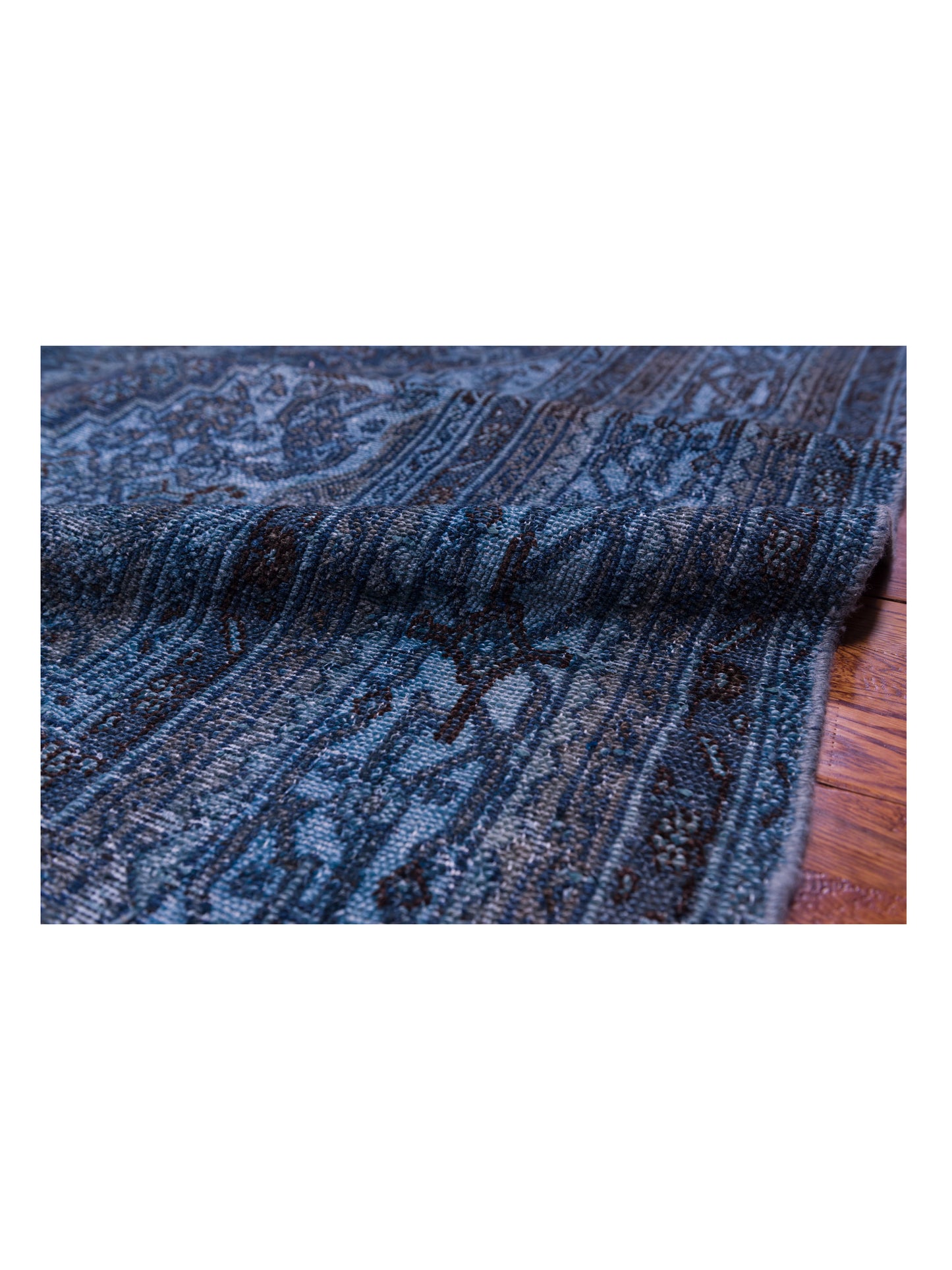 Vintage 81247 Blue 11x18.3 Hand Knotted Rug