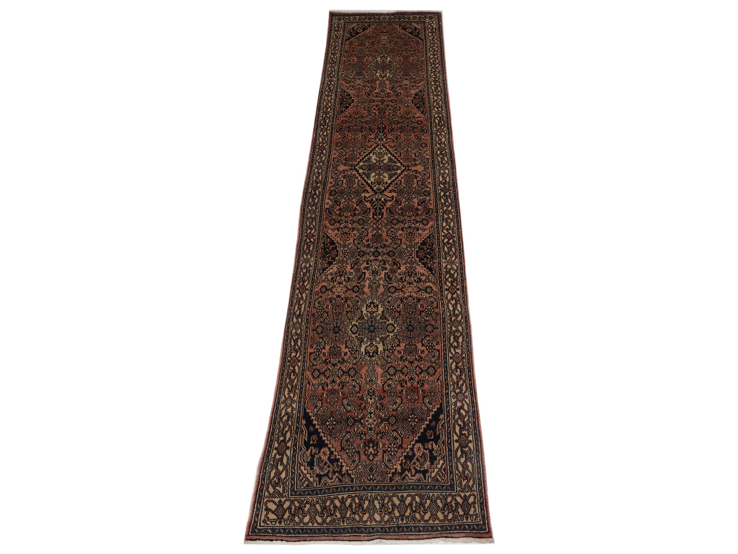 Antique Heirloom 81354 Pink Ivory 3.8x16.11 Hand Knotted Rug