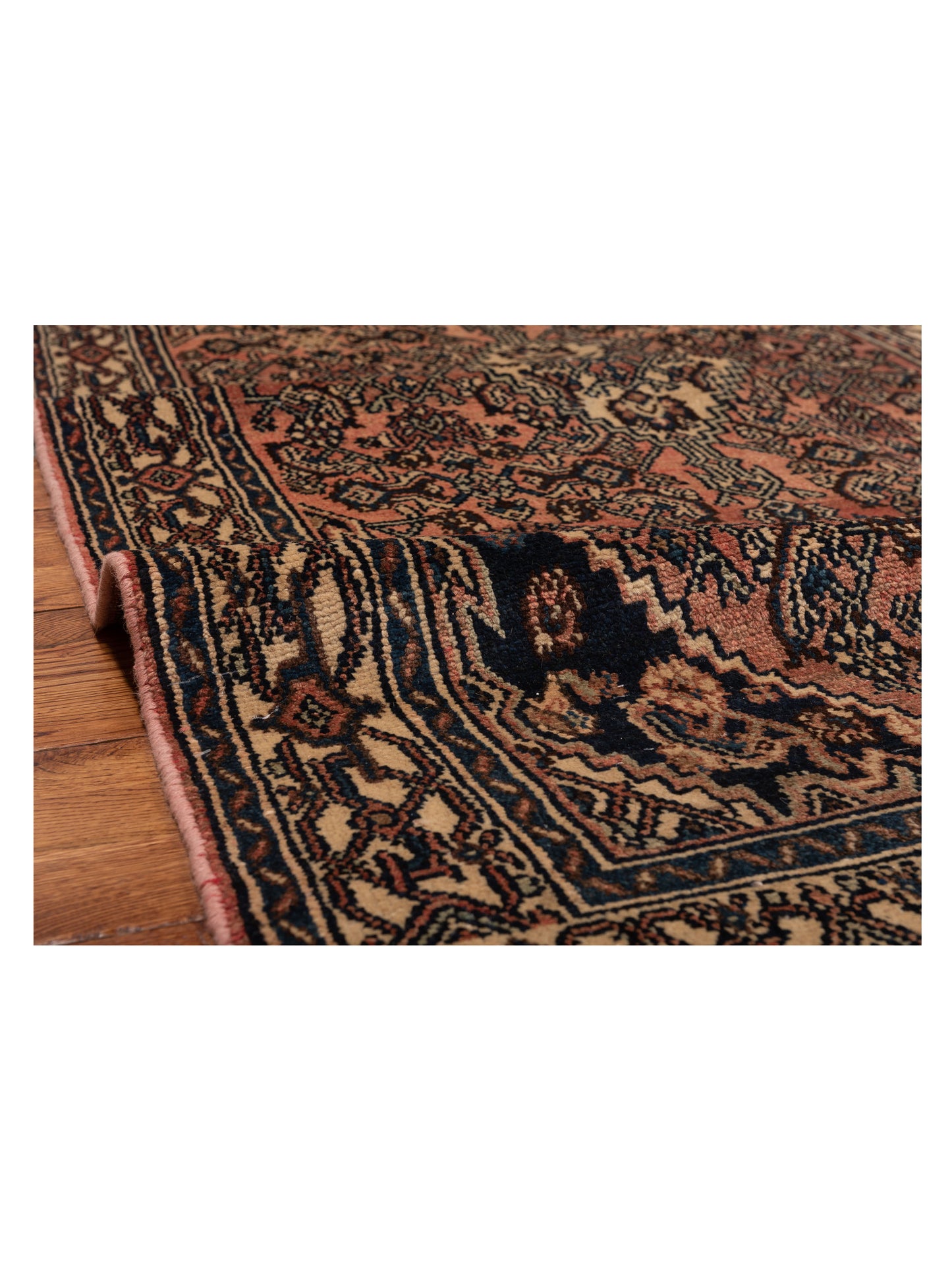 Antique Heirloom 81354 Pink Ivory 3.8x16.11 Hand Knotted Rug