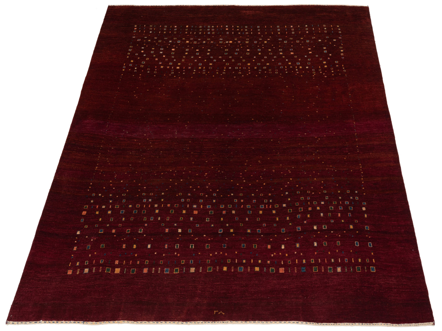 Modern Gabbeh 81420 Red 7.4x8.10 Hand Knotted Rugs