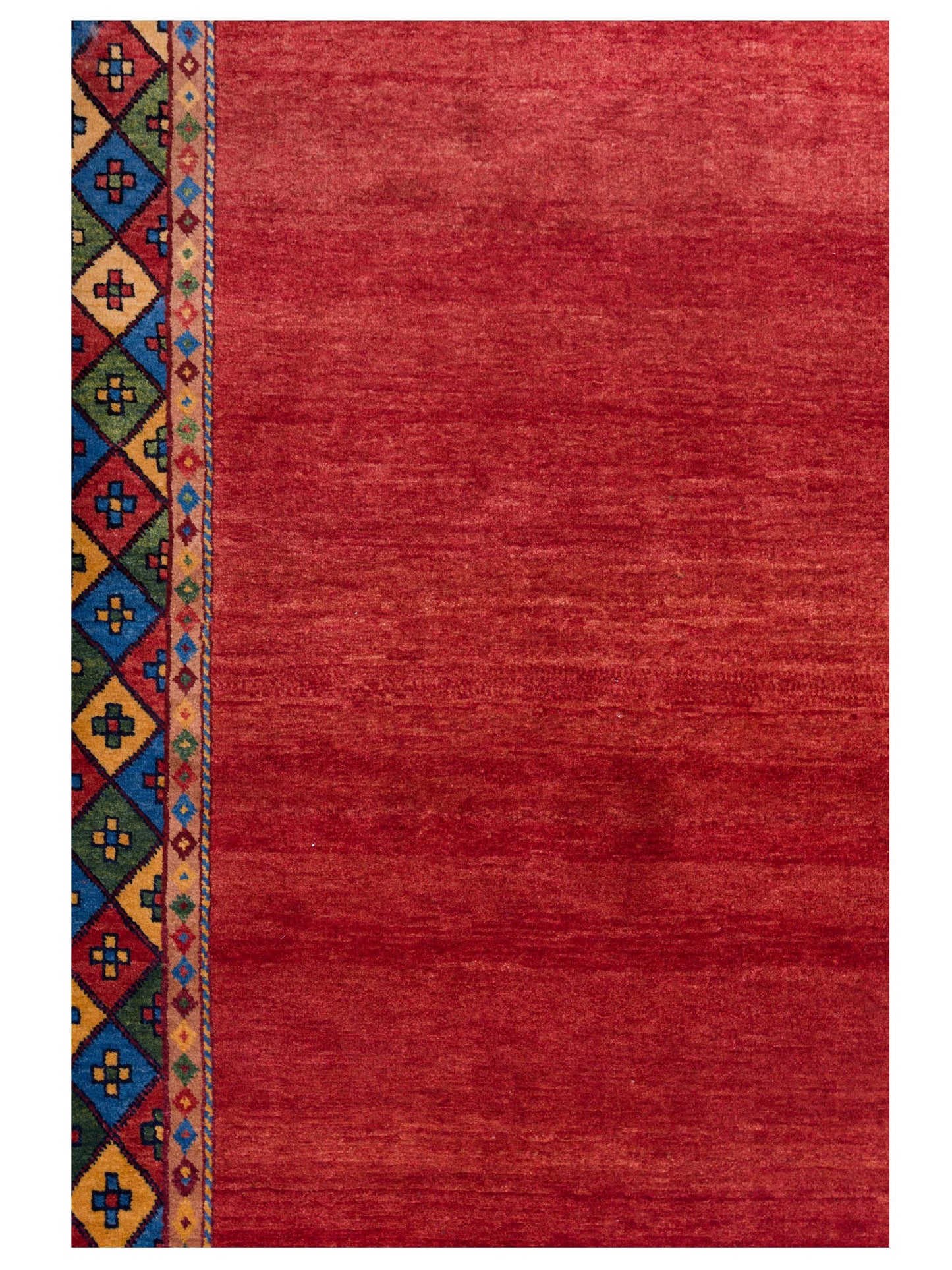 Modern Gabbeh 81429 Red Blue 4.2x5.10 Hand Knotted Rugs