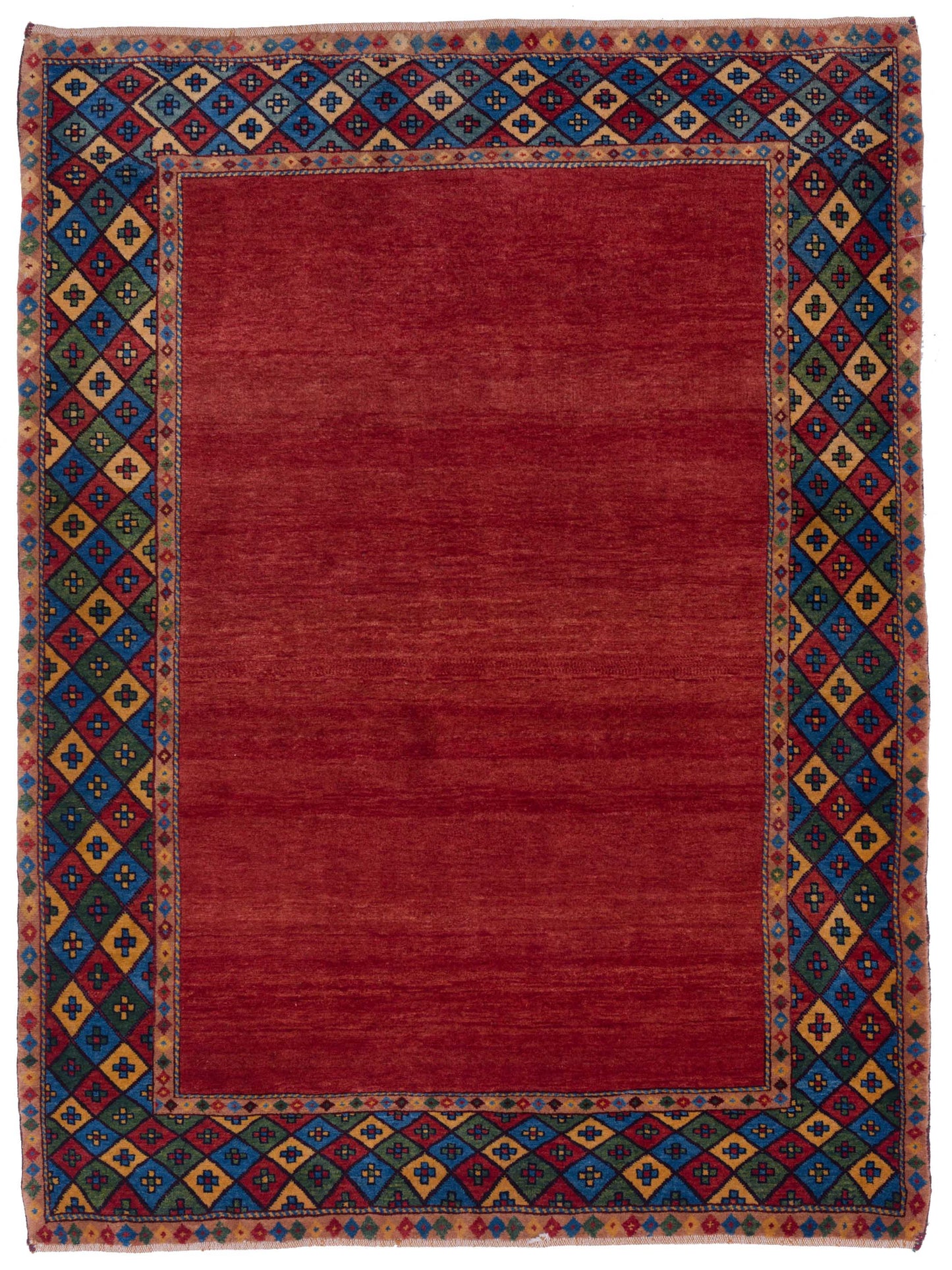 Siena Modern Gabbeh Red Blue Contemporary