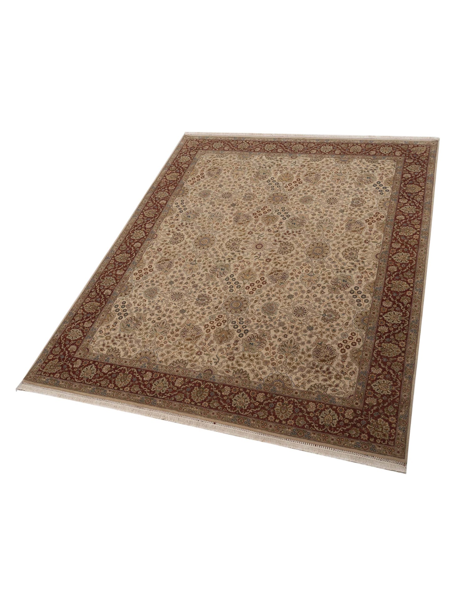Empire 81629 Ivory Burgundy 8.2x10.3 Hand Knotted Rug