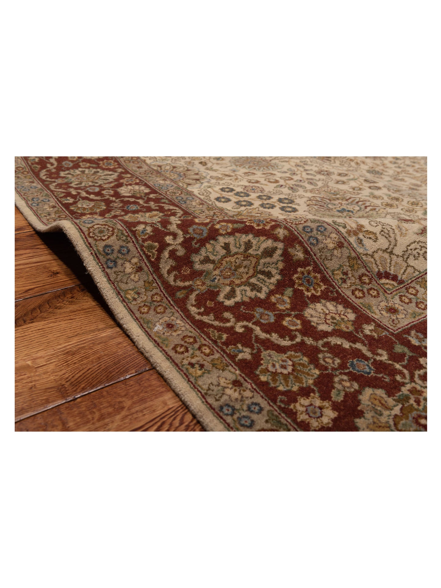 Empire 81629 Ivory Burgundy 8.2x10.3 Hand Knotted Rug