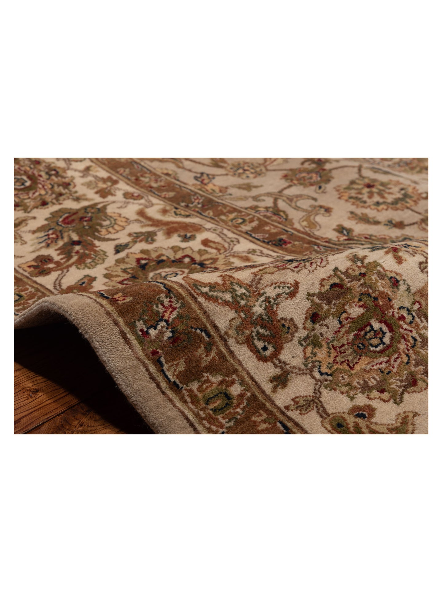 Crown 81673 Silver Ivory 8.2x10.3 Hand Knotted Rug
