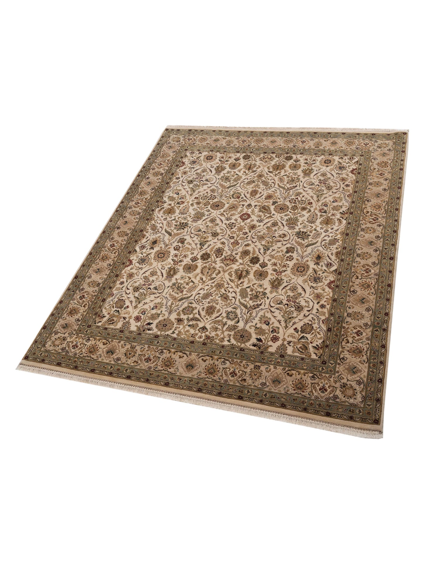 Crown 82064 Ivory Ivory 8.4x10.1 Hand Knotted Rug