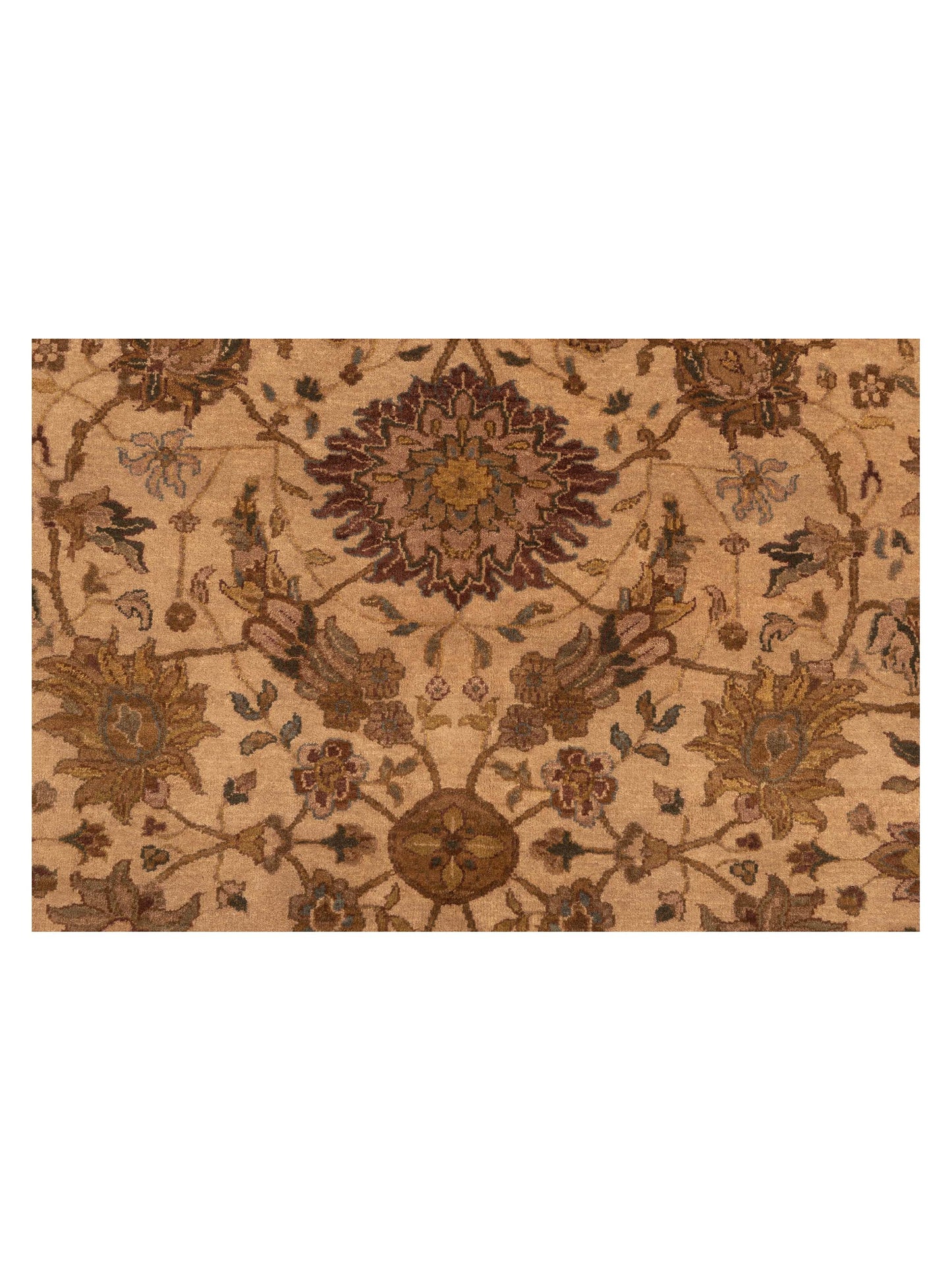 Crown 82068 Cream Ivory 9.3x12.4 Hand Knotted Rug
