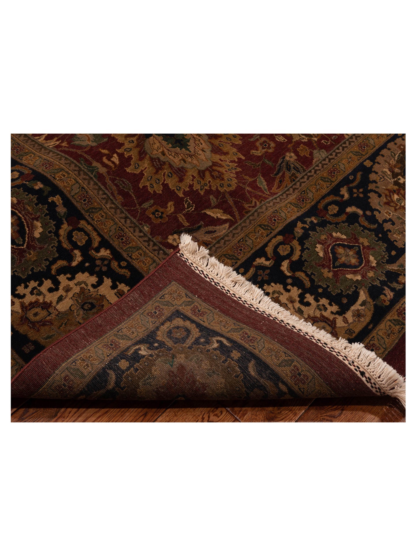 Crown 82070 Burgundy Navy 9.2x12.3 Hand Knotted Rug