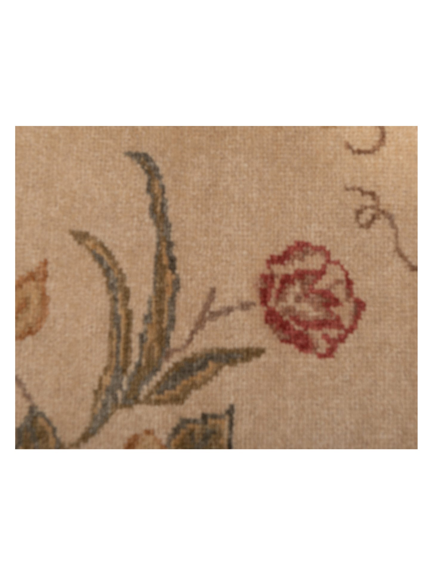 Antique Loom 82187 Ivory Gold 6.10x8.8 Hand Knotted Rug