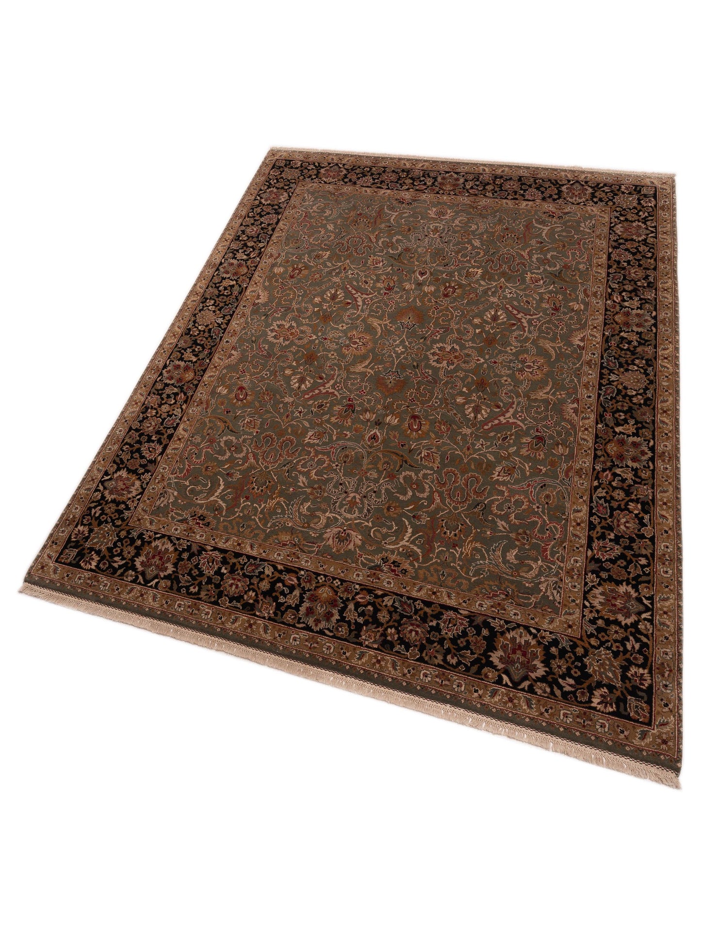 Jahan 82394 Green Black 9.1x11.10 Hand Knotted Rug