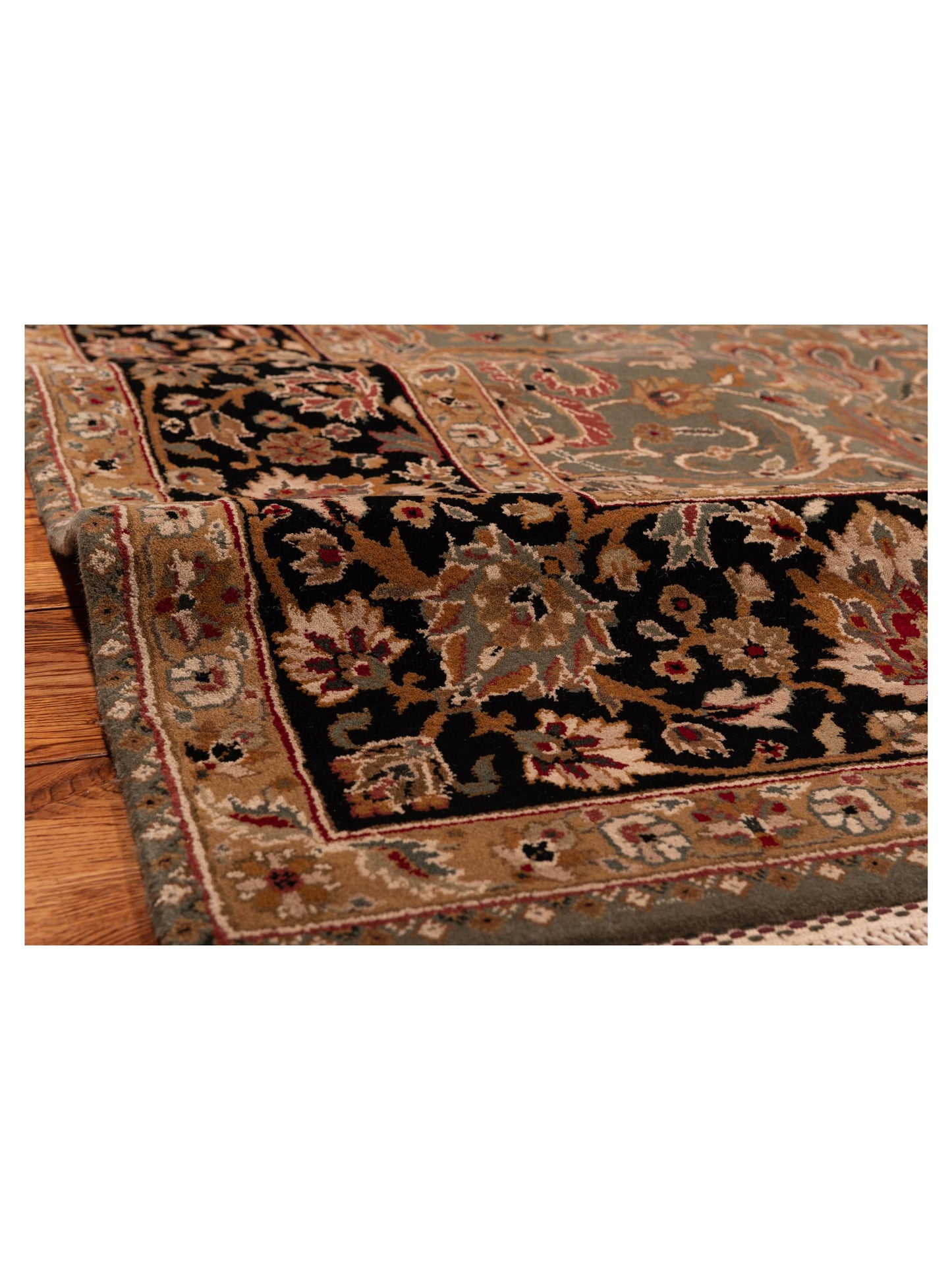Jahan 82394 Green Black 9.1x11.10 Hand Knotted Rug