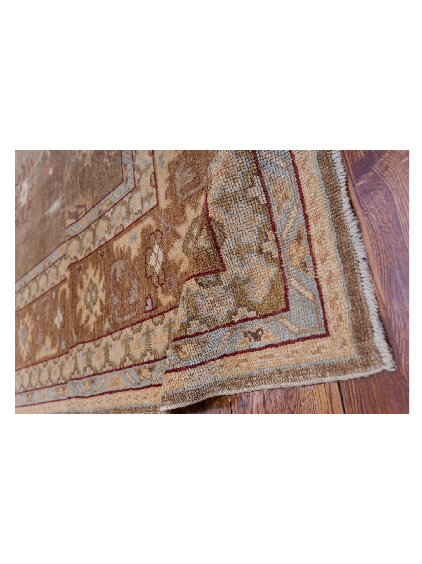 Angora Oushak 82516 Brown Brown 11x15.7 Hand Knotted Rug