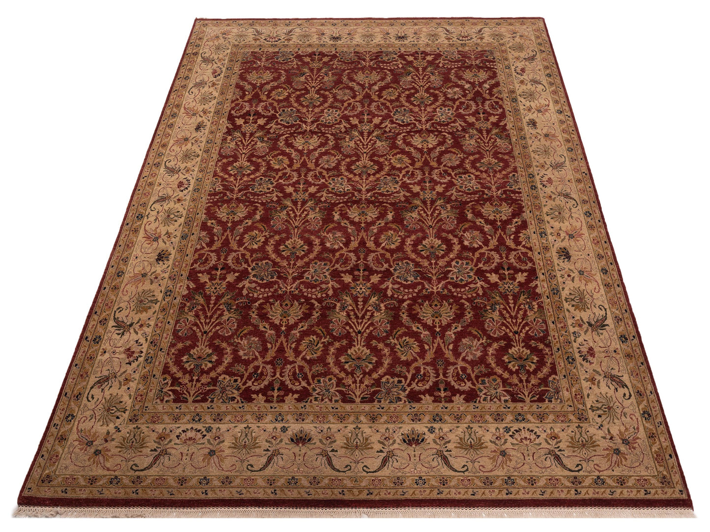 Platinum 82599 Red Beige 9.2x12.3 Hand Knotted Rug