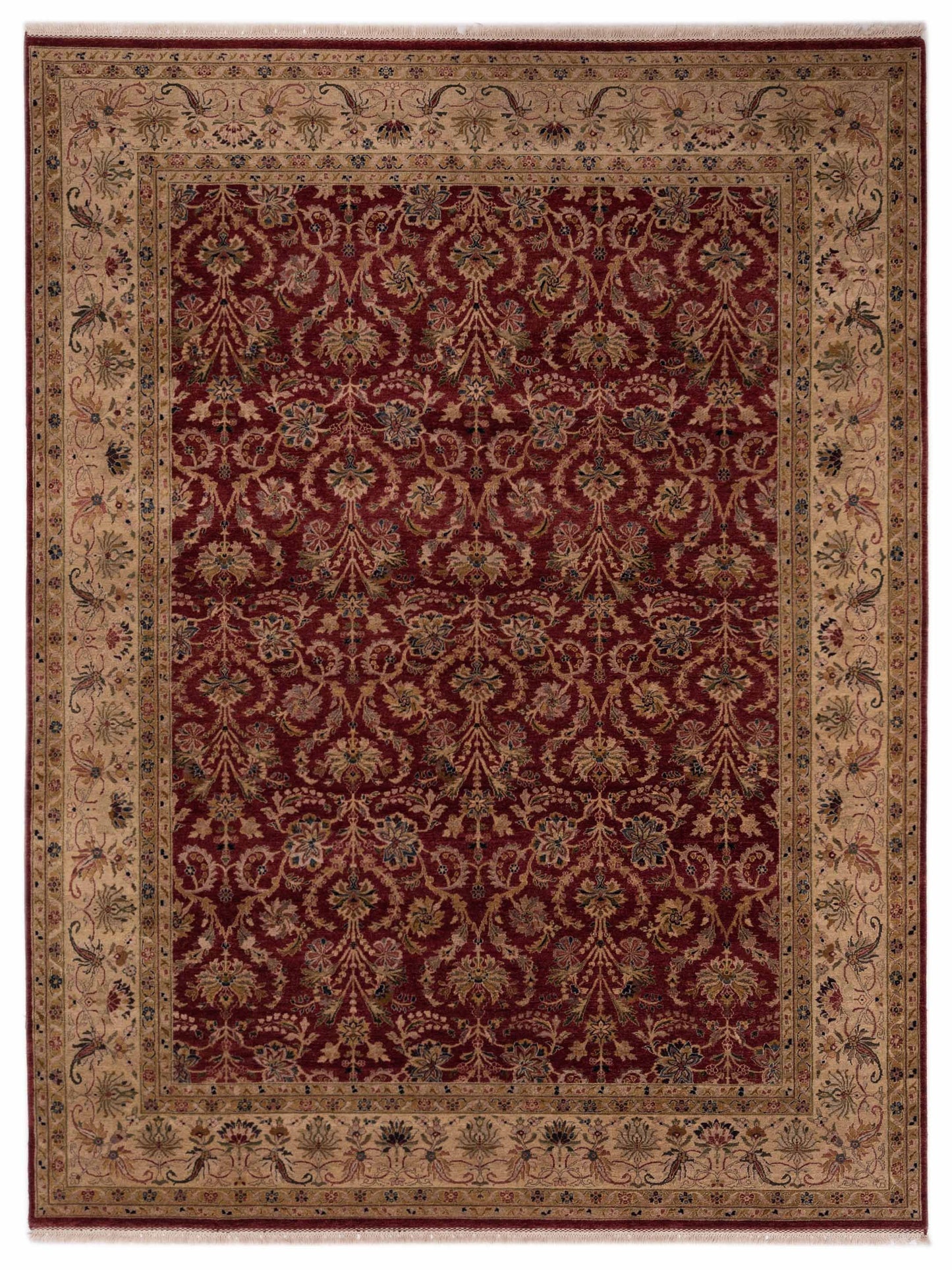 Rajpur Platinum Red Beige Traditional
