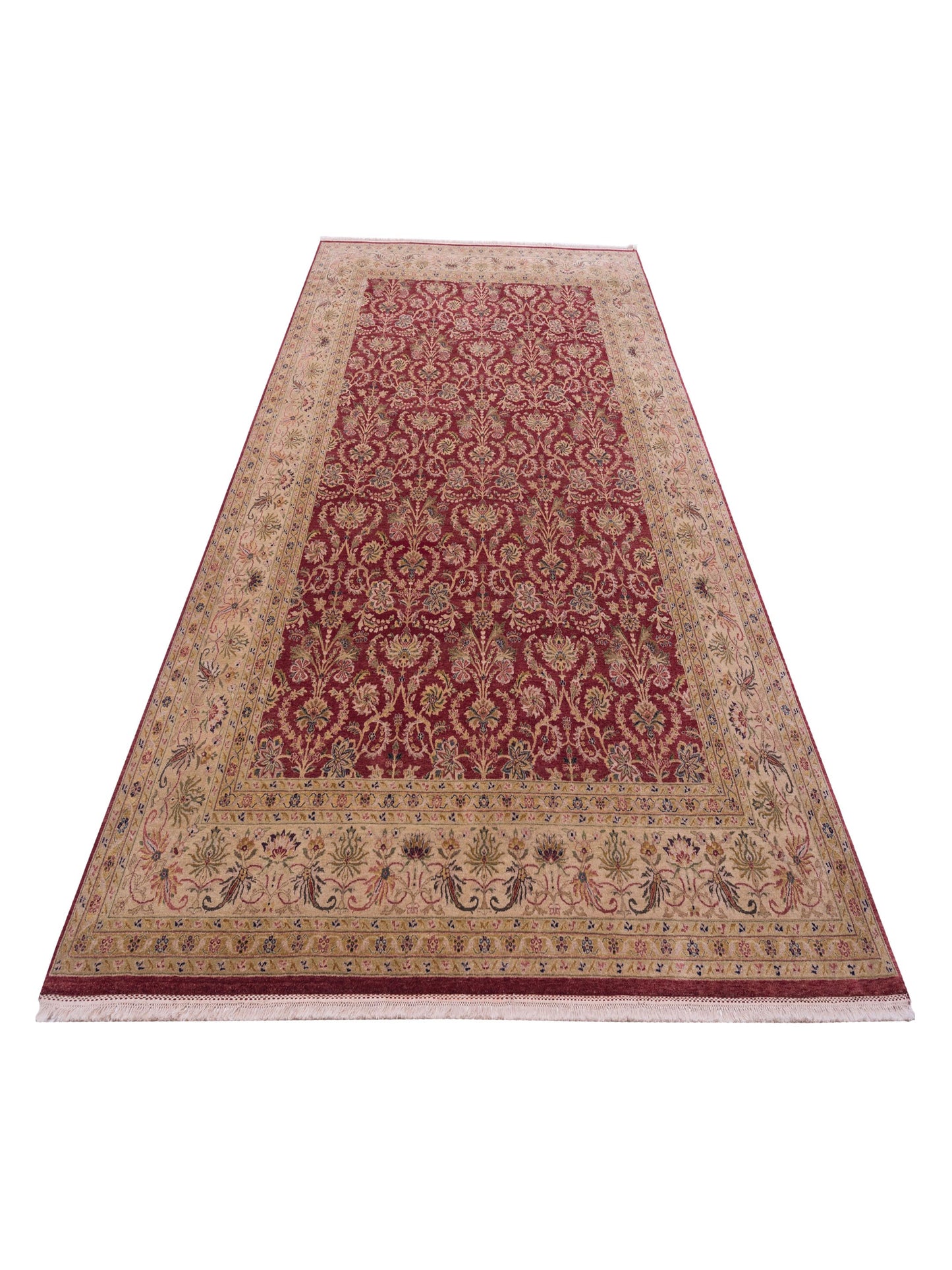 Platinum 82600 Red Ivory 10.2x14 Hand Knotted Rug