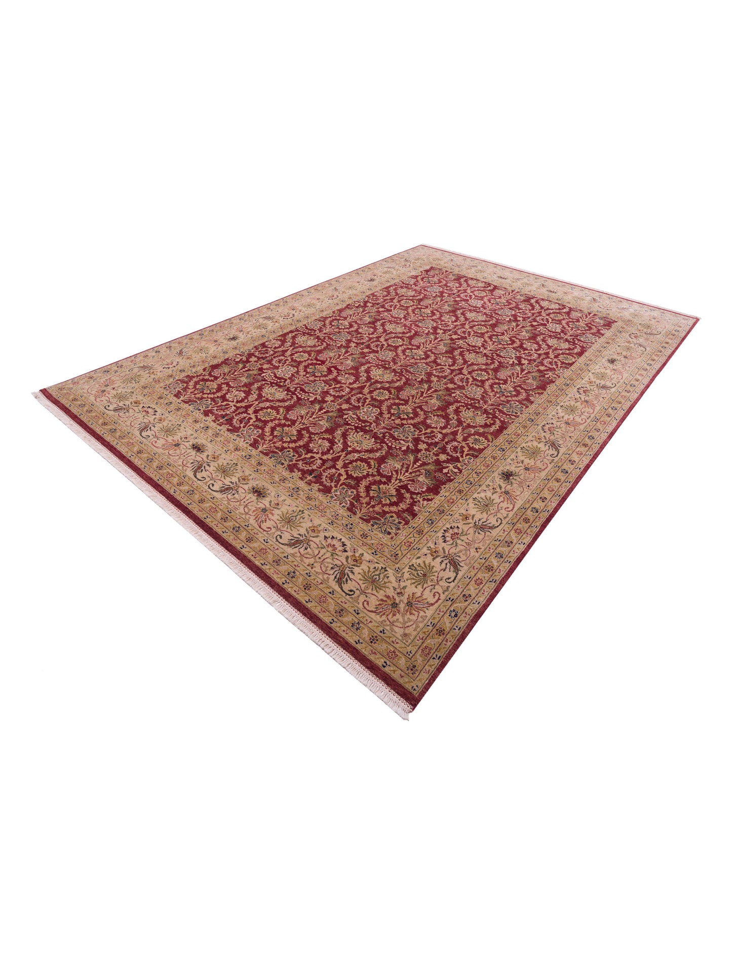 Platinum 82600 Red Ivory 10.2x14 Hand Knotted Rug