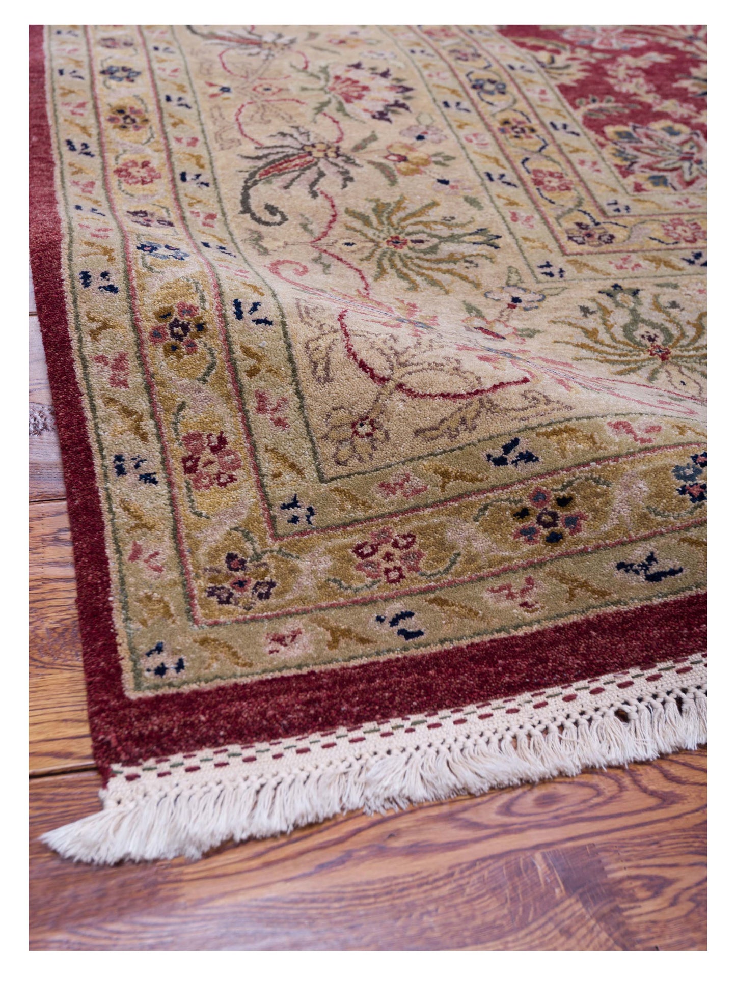 Platinum 82600 Red Ivory 10.2x14 Hand Knotted Rug